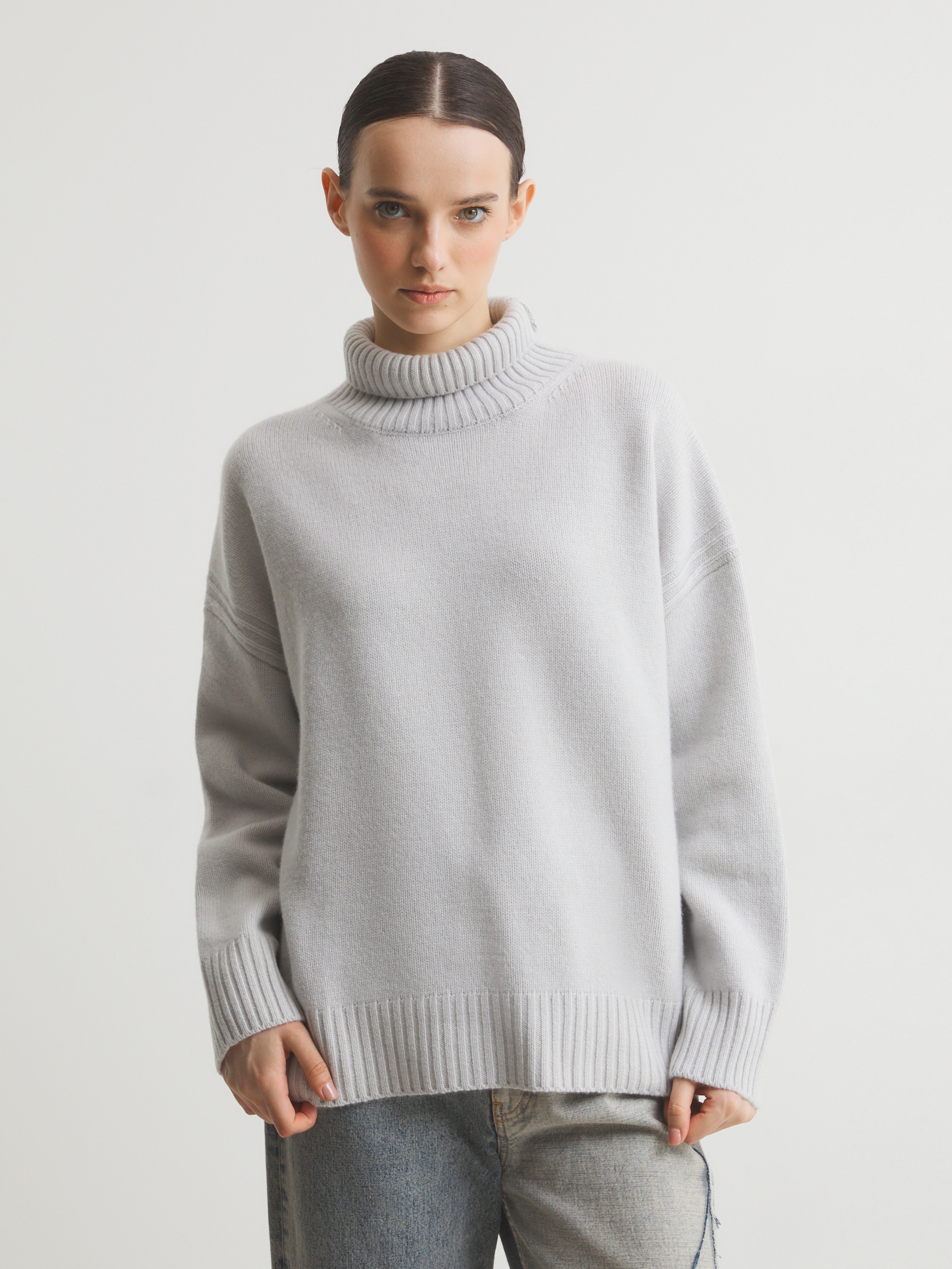 Женский свитер MAISON DAVID 4381733, бледно-серый