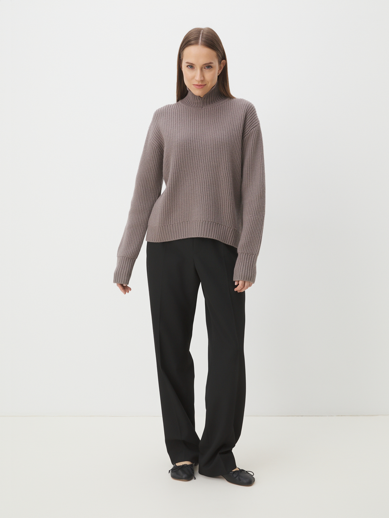 Женский свитер MAISON DAVID 4381924, коричневато-серый