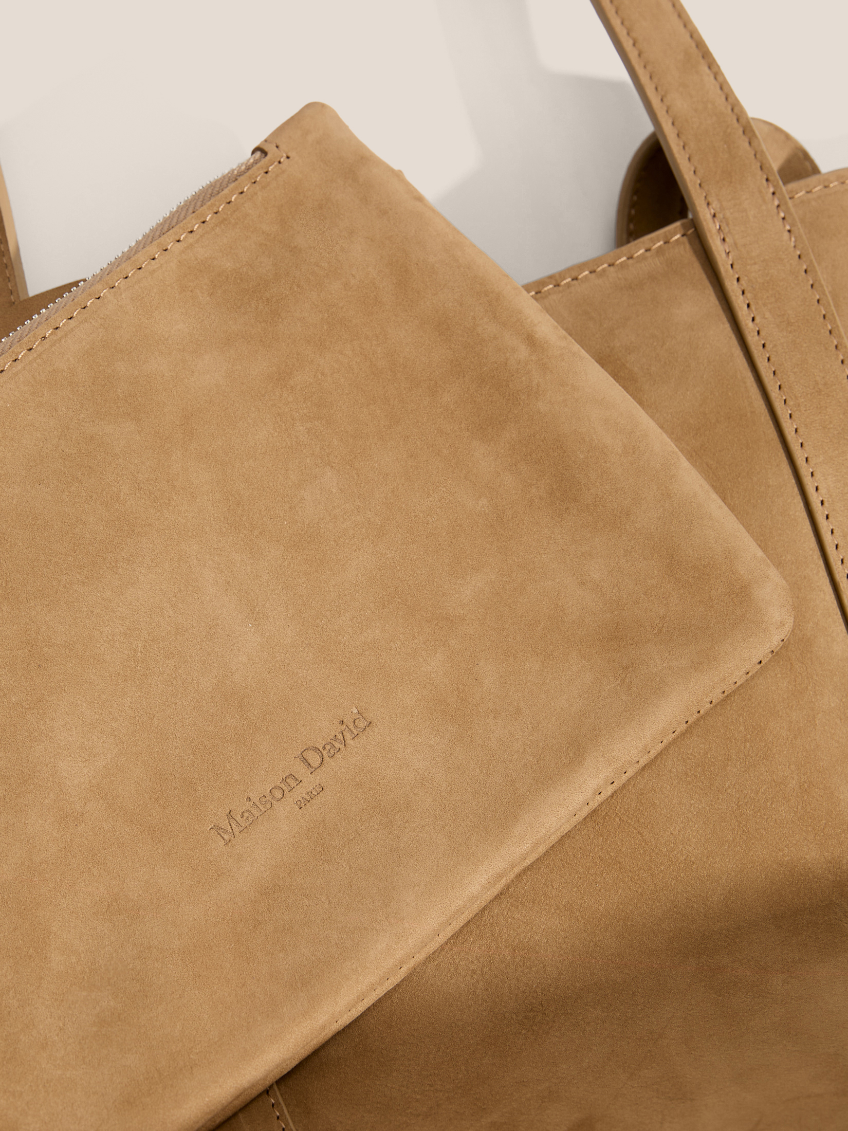 Женский шоппер MAISON DAVID 4661378, зеленовато-бежевый