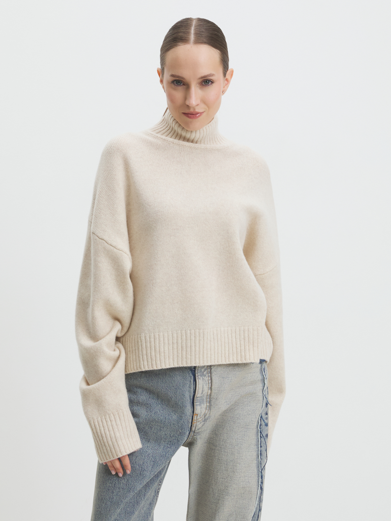 Женский свитер MAISON DAVID 4450003, молочно-бежевый