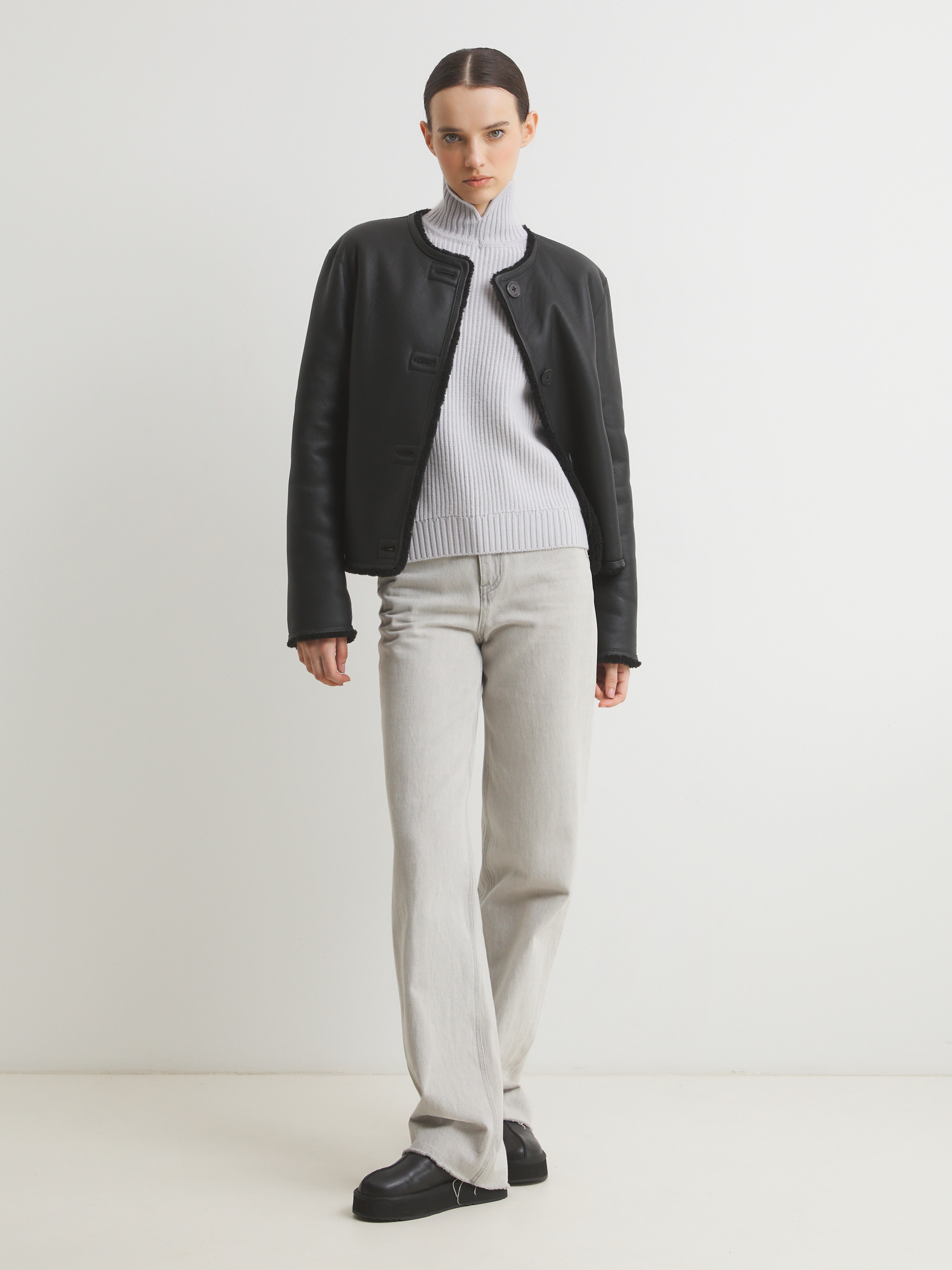 Женский свитер MAISON DAVID 4381884, бледно-серый