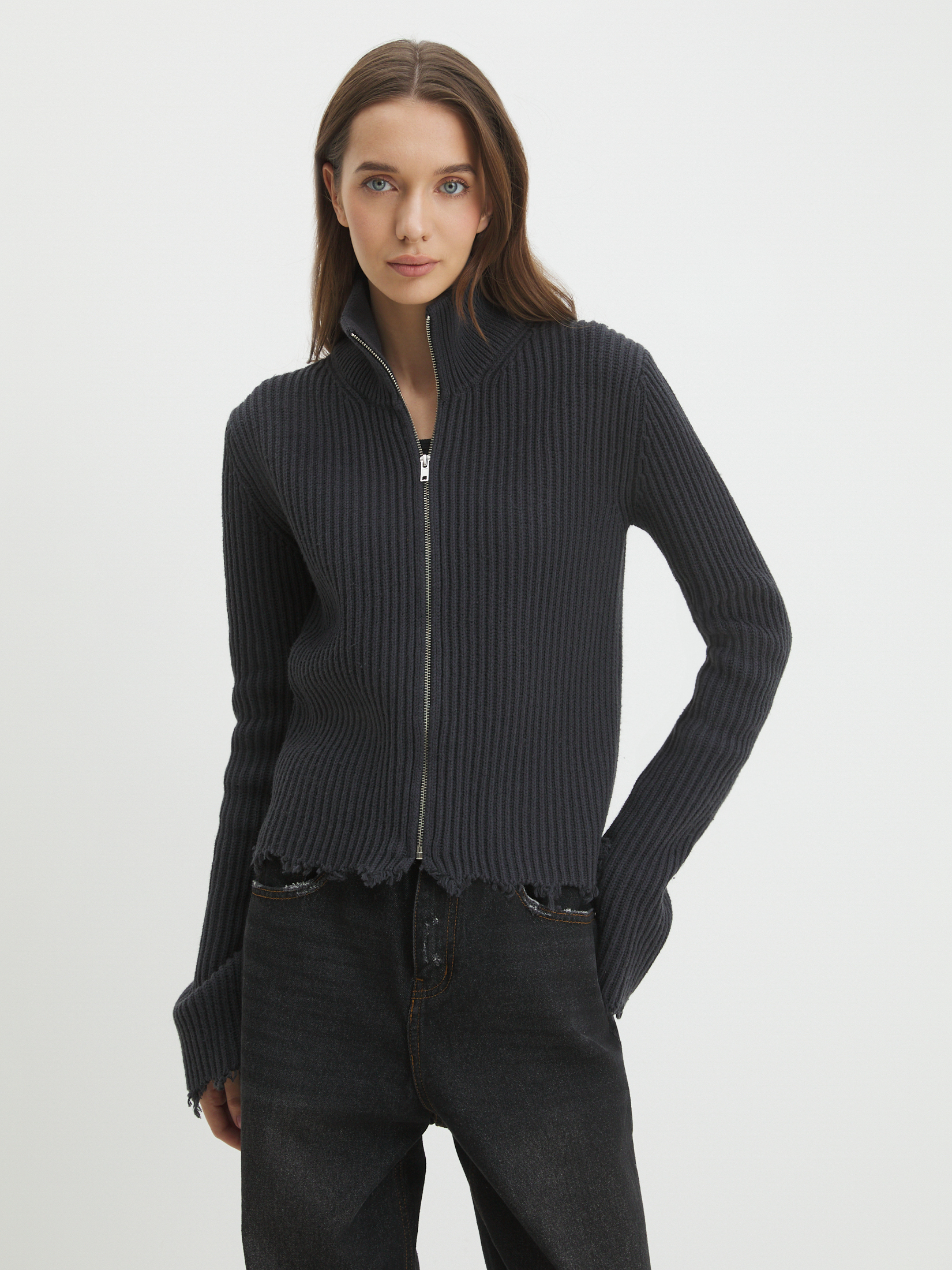 Женский кардиган MAISON DAVID 4449940, темно-серый