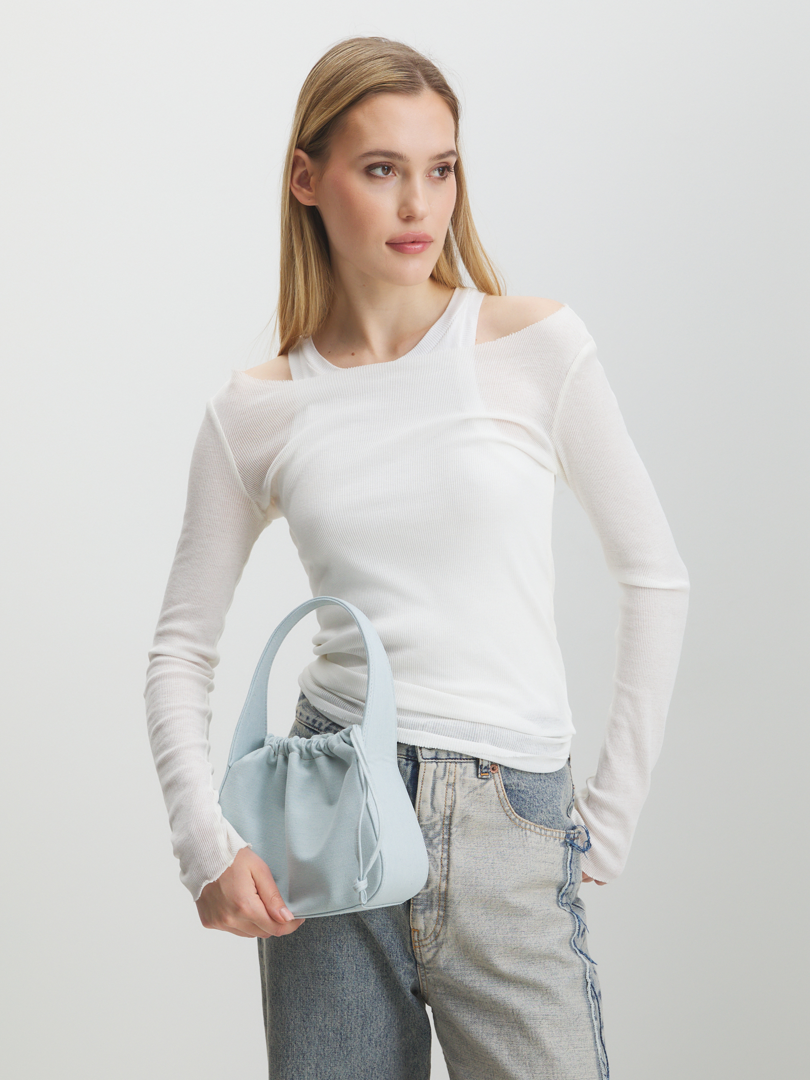 Женская сумка MAISON DAVID 4354480, бледно-голубой