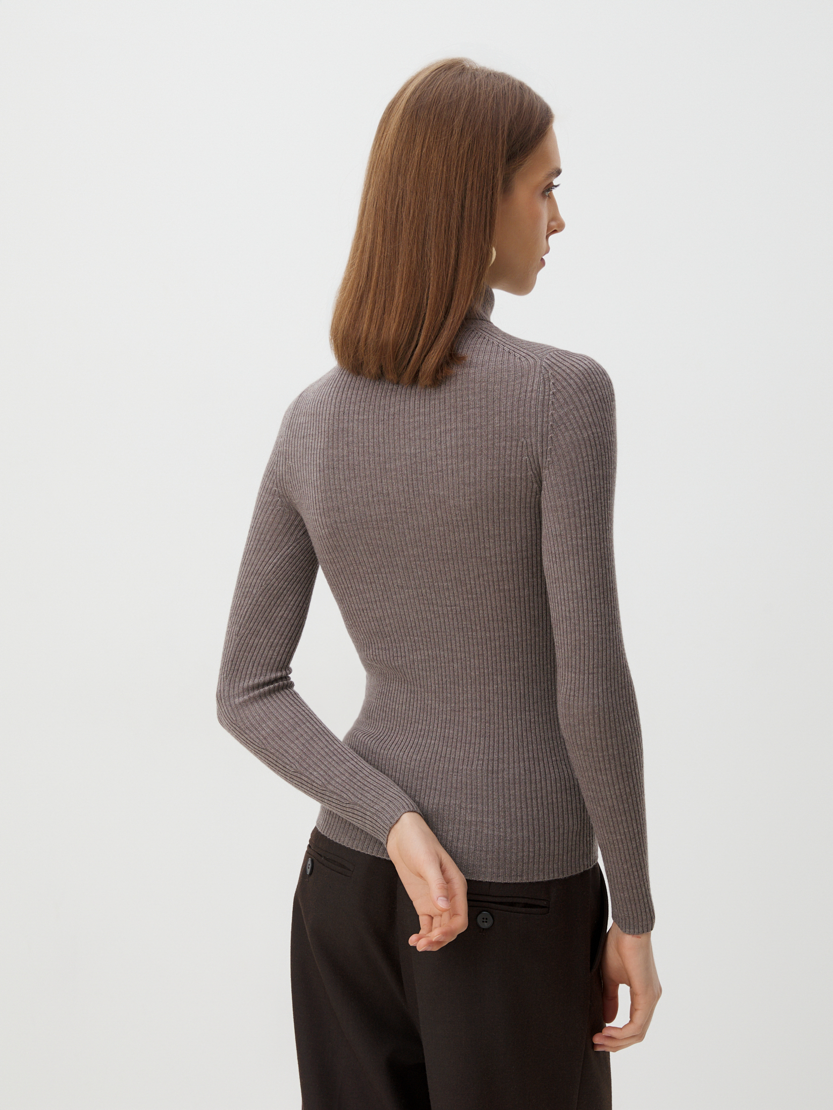 Женская водолазка MAISON DAVID 3348463, зелено-коричневый