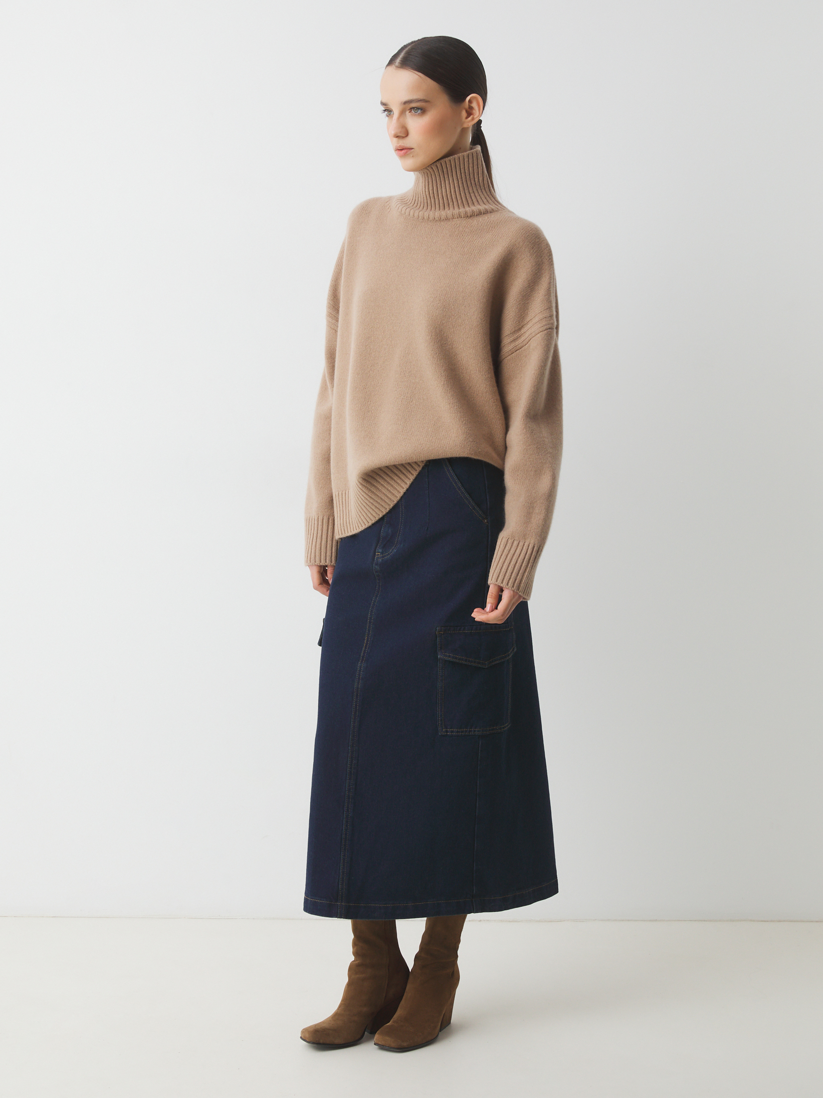 Женский свитер MAISON DAVID 4381808, темно-бежевый