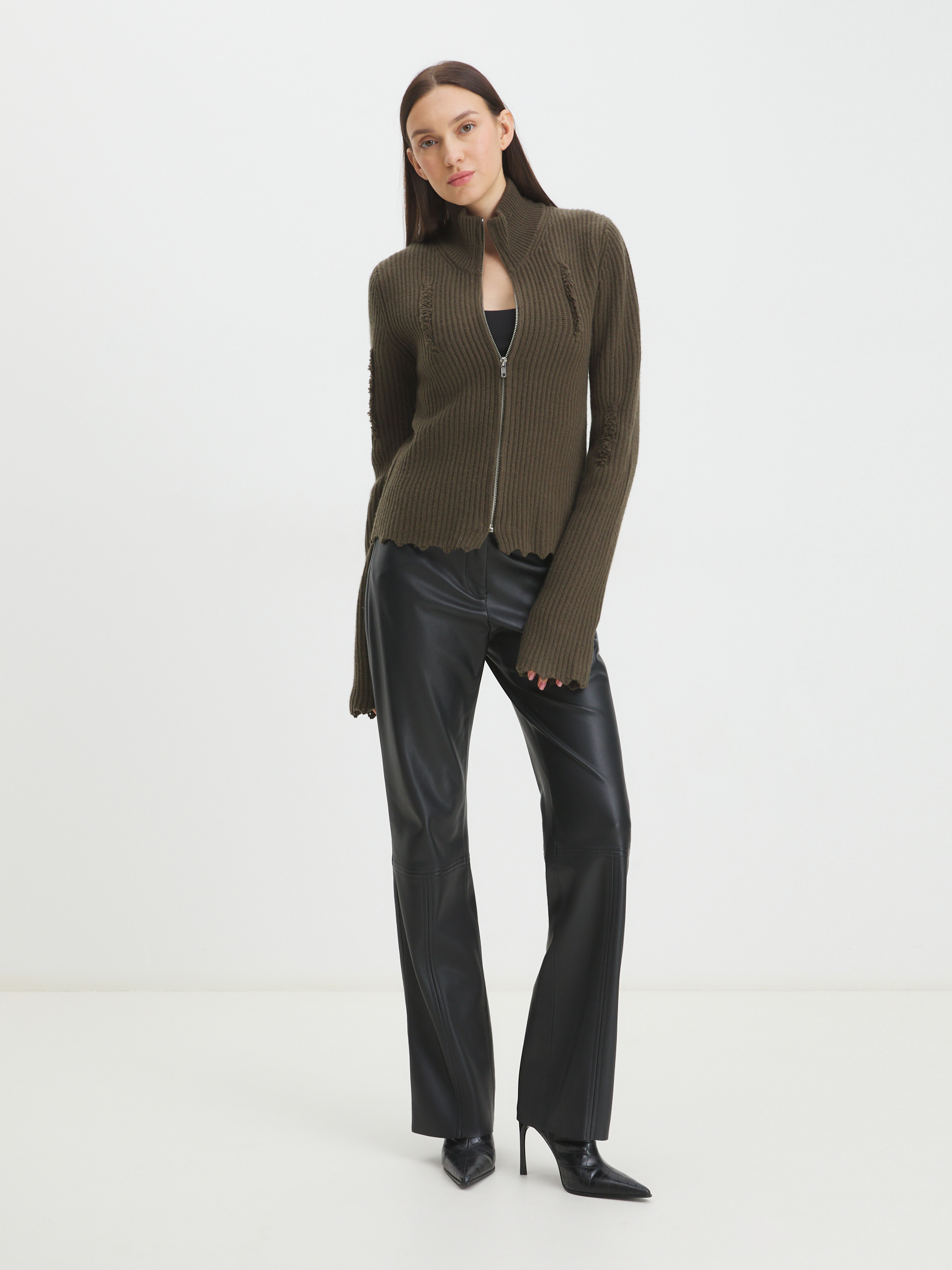 Женский кардиган MAISON DAVID 4351097, хаки