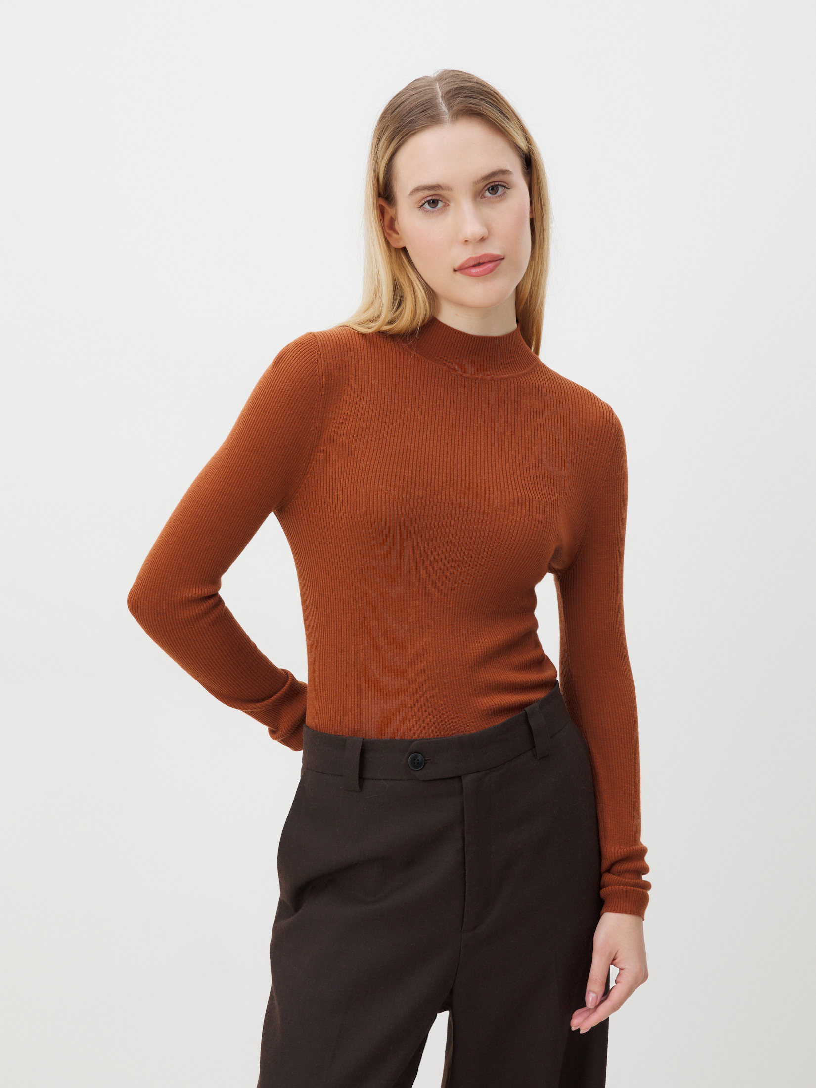 Женский джемпер MAISON DAVID 4273258, оранжево-коричневый