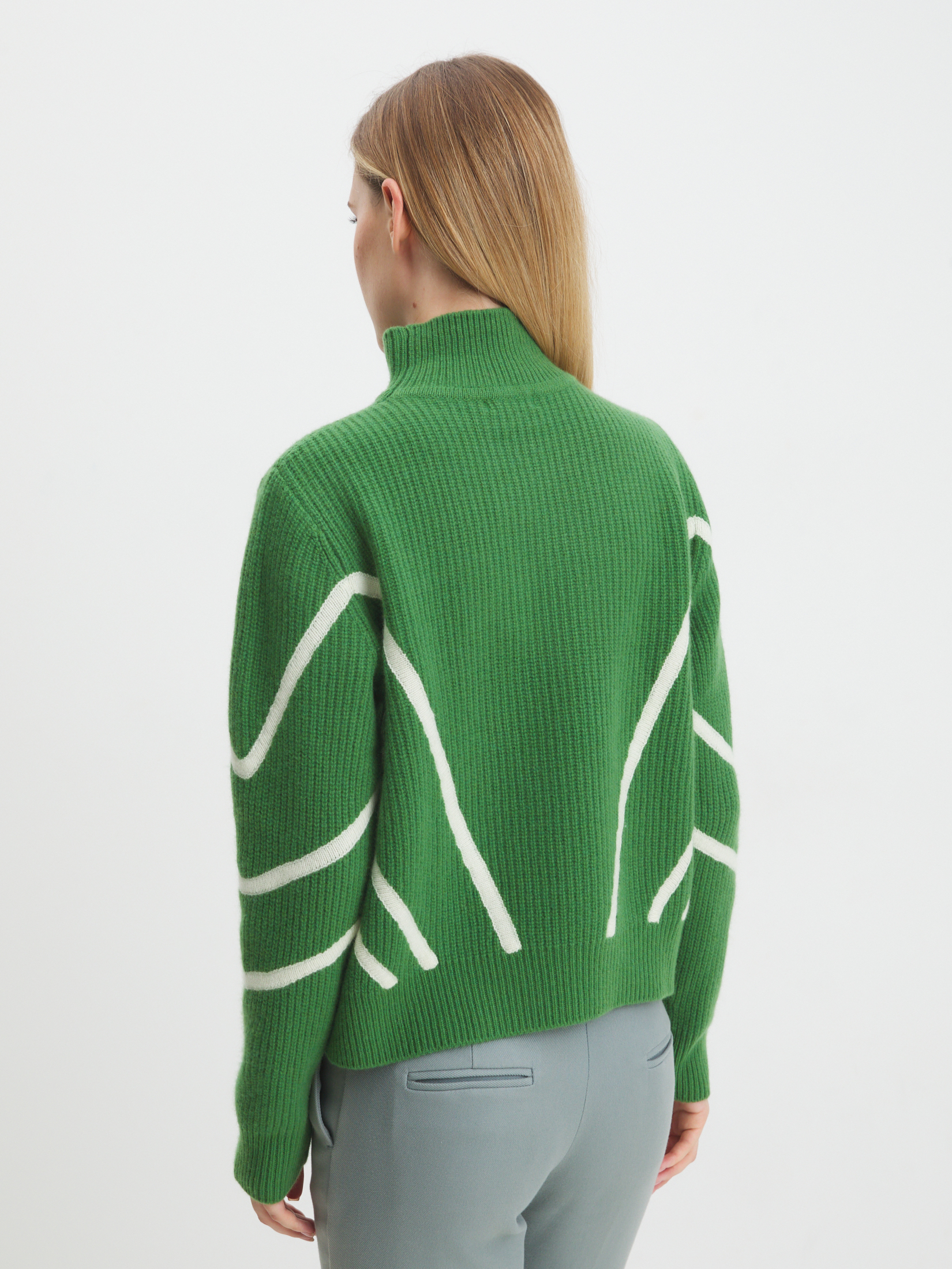 Женский свитер MAISON DAVID 3841779, зеленый