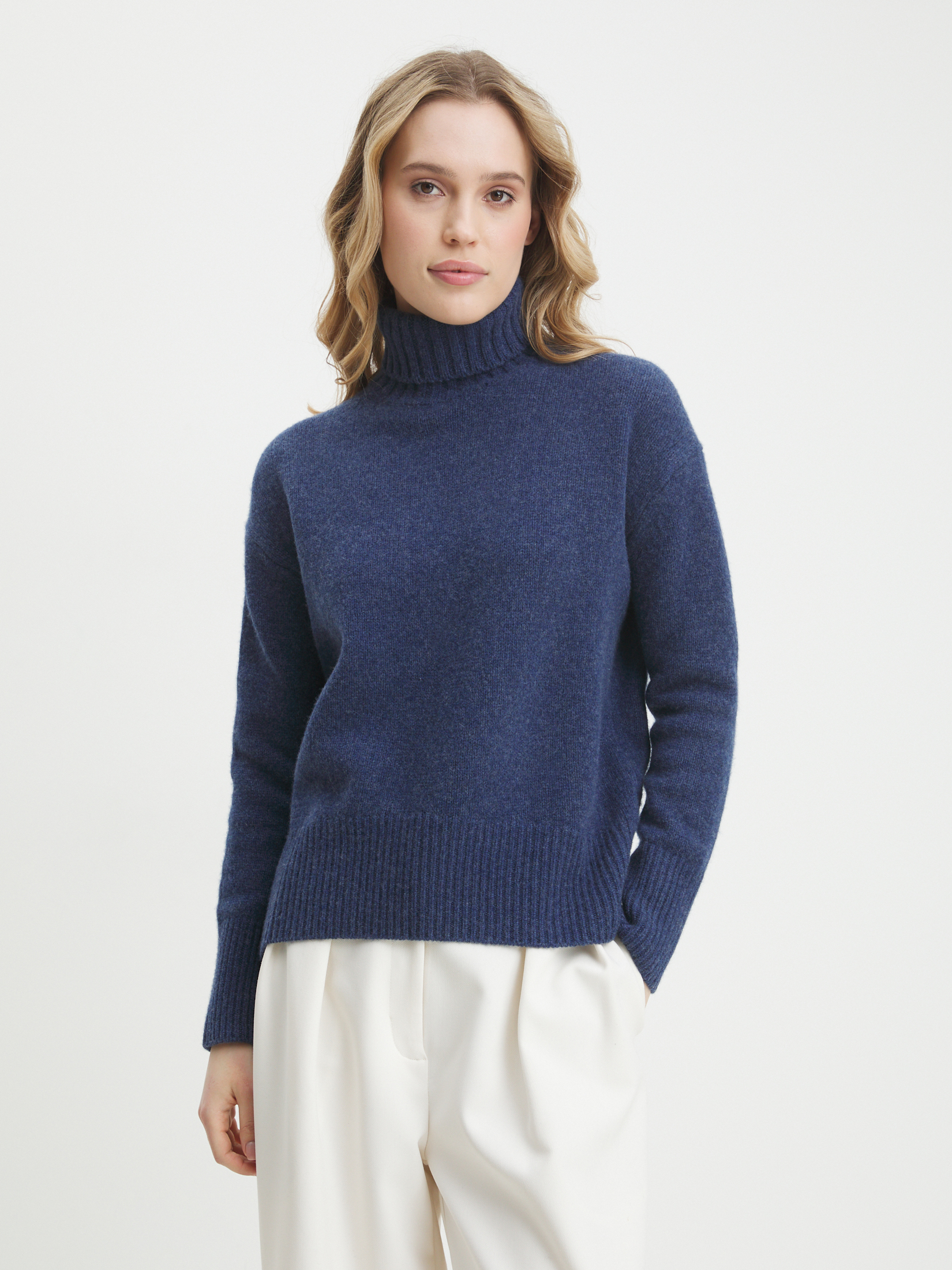 Женский свитер MAISON DAVID 4406617, темно-синий