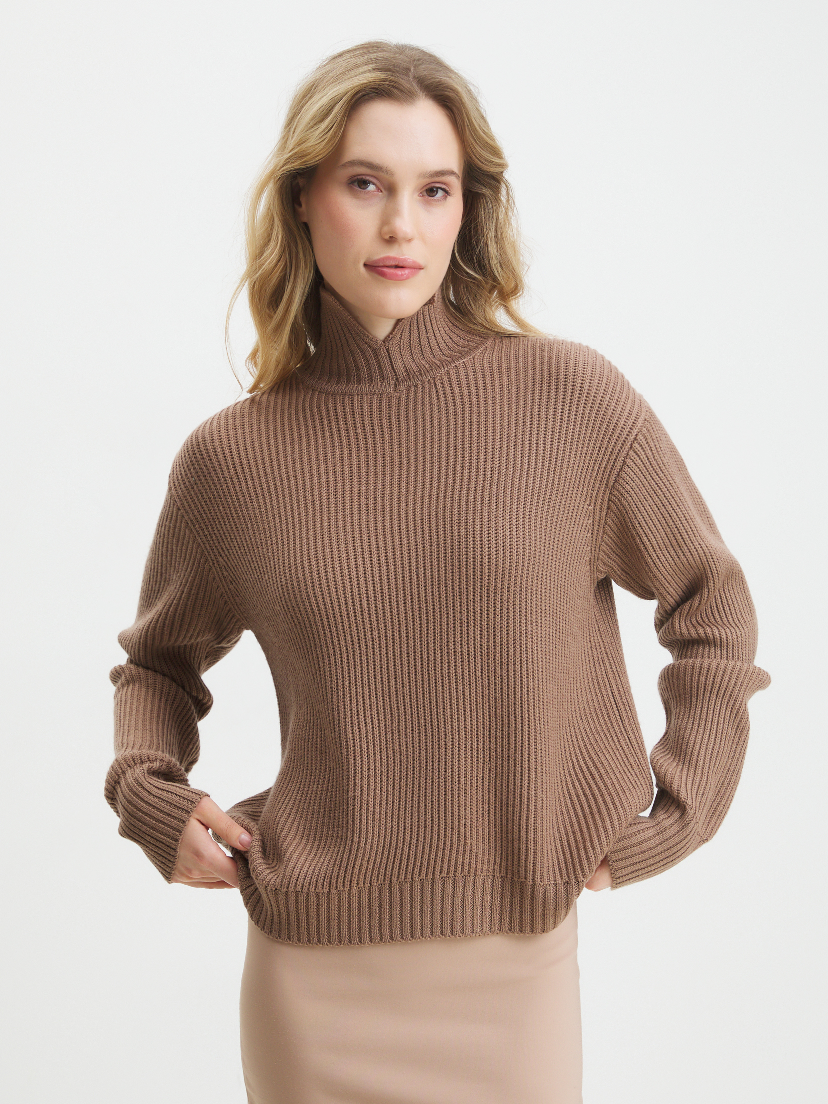 Женский свитер MAISON DAVID 4406504, серо-коричневый