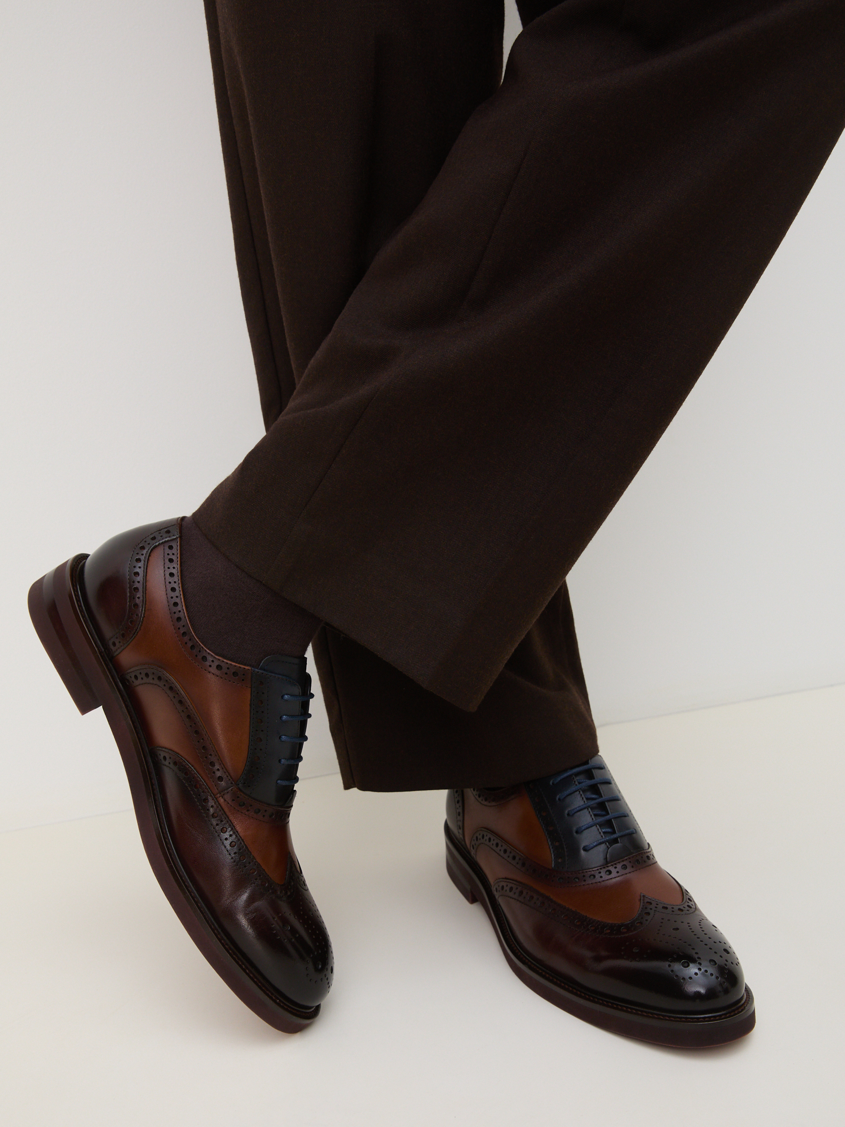 Мужские броги TENDANCE 4056601, темно-коричневый