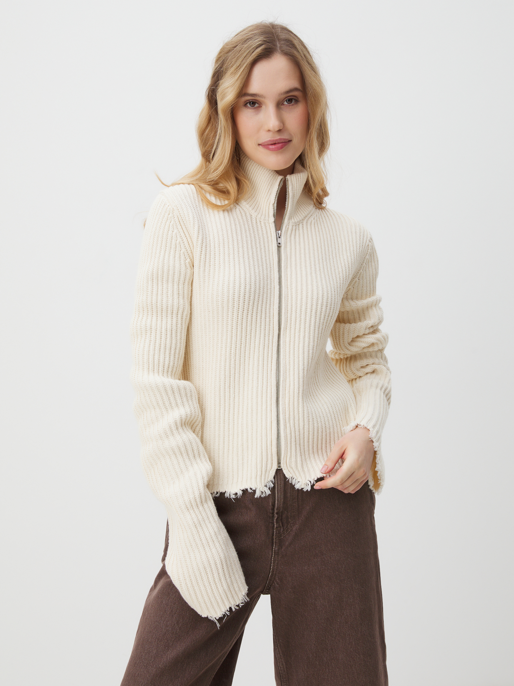 Женский кардиган MAISON DAVID 4449968, молочно-белый