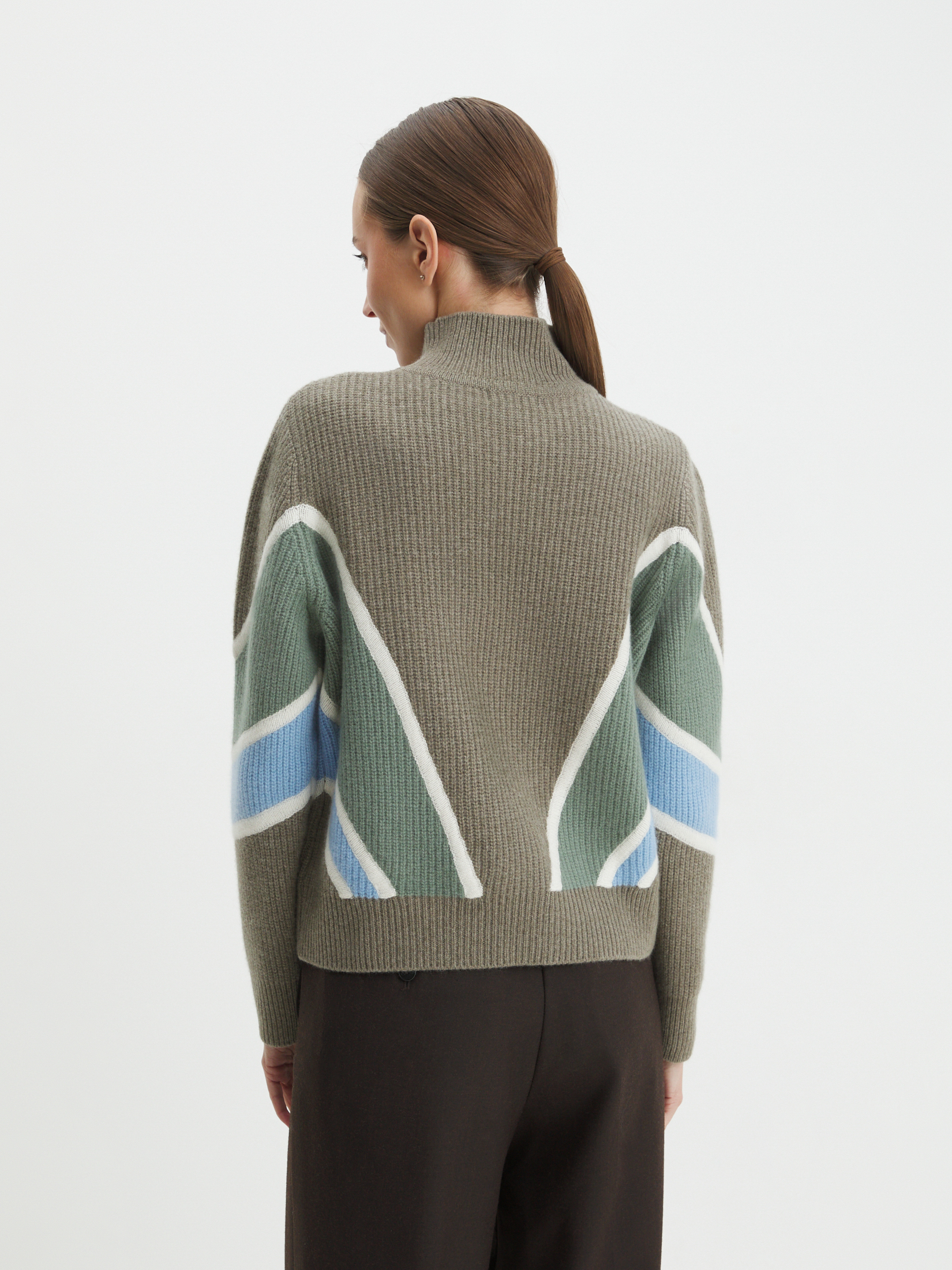 Женский свитер MAISON DAVID 3841773, хаки