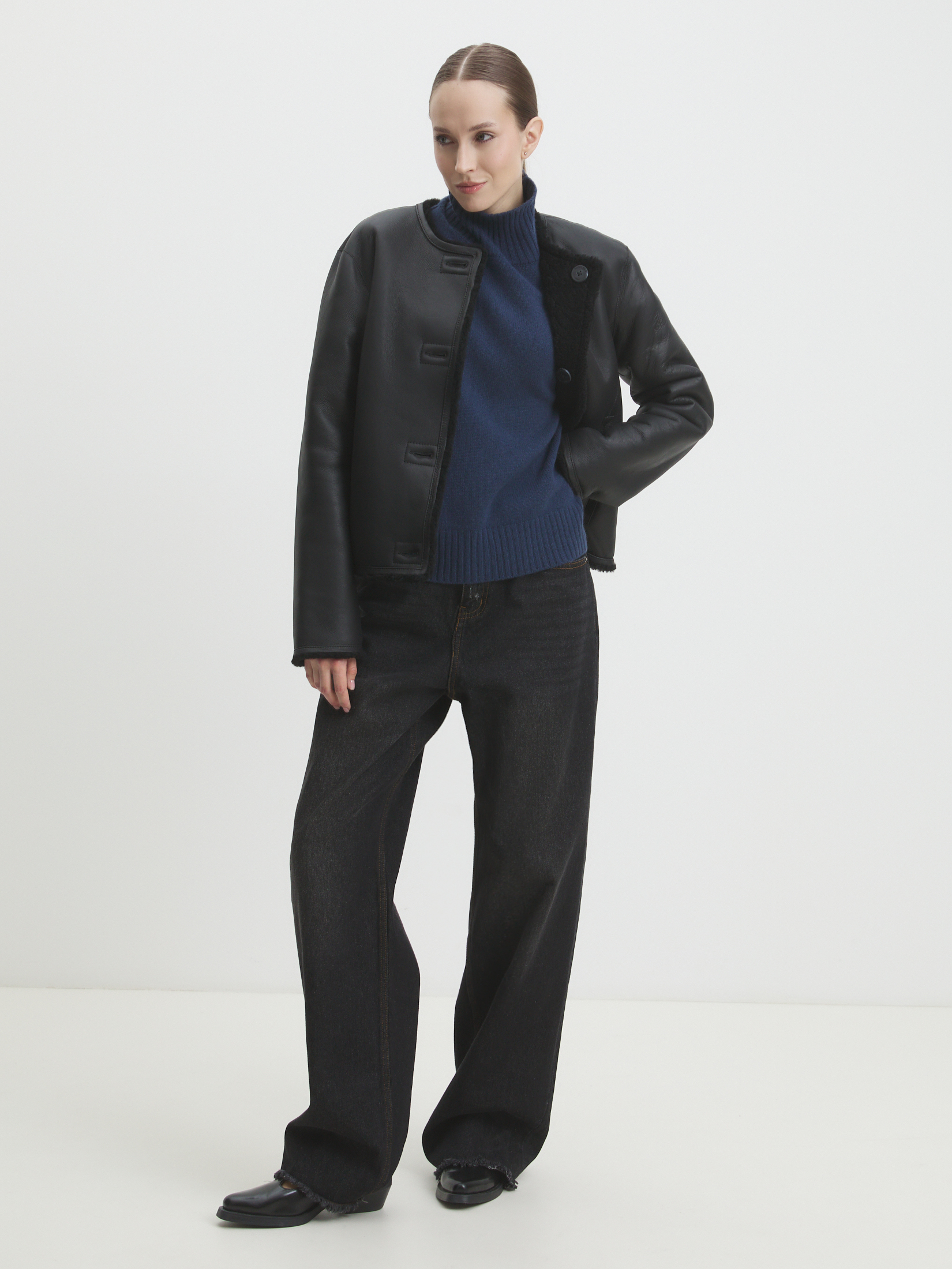 Женский свитер MAISON DAVID 4450007, серо-синий