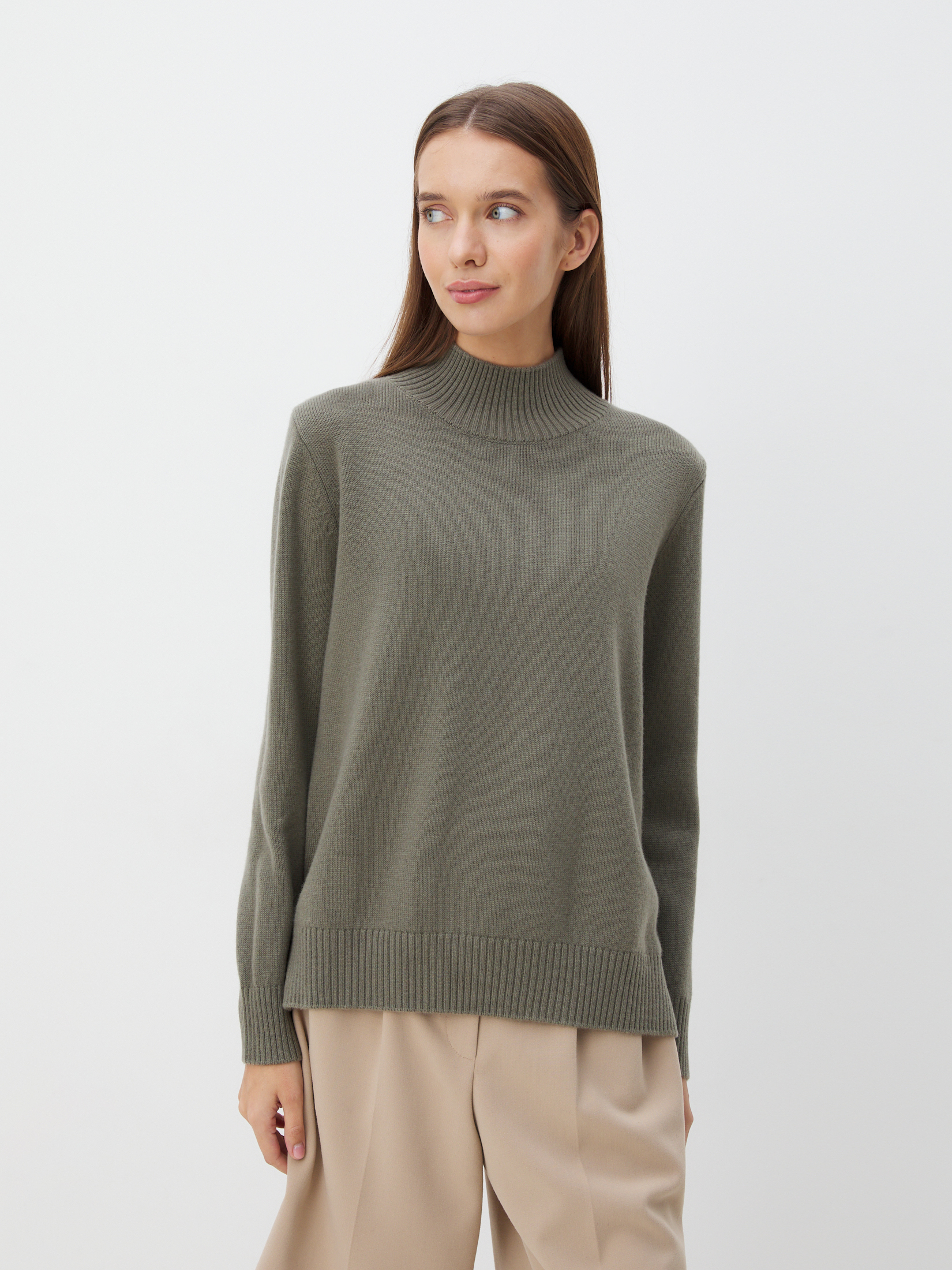 Женский свитер MAISON DAVID 4332199, серо-зеленый