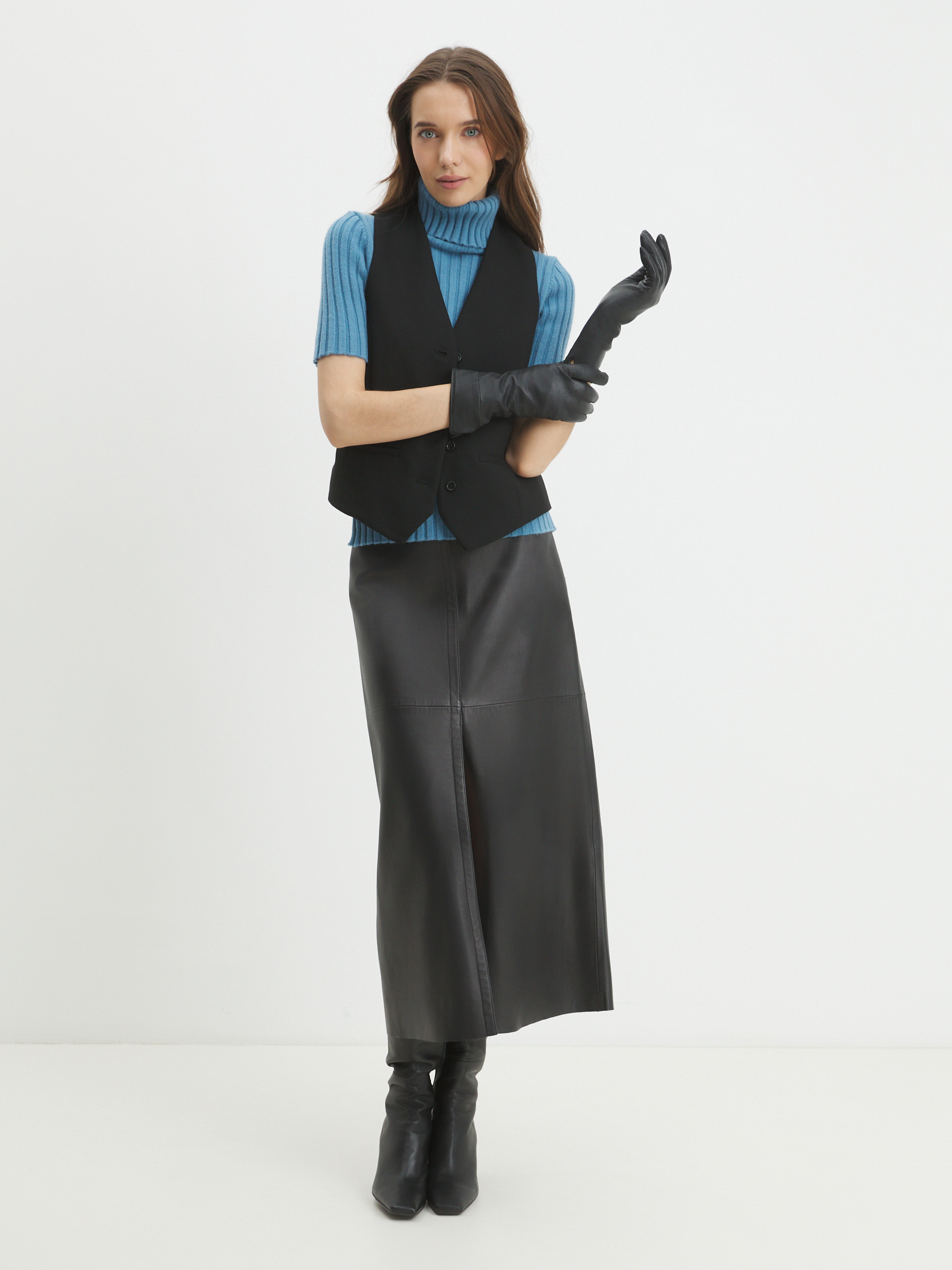 Женская водолазка MAISON DAVID 4450822, темно-голубой