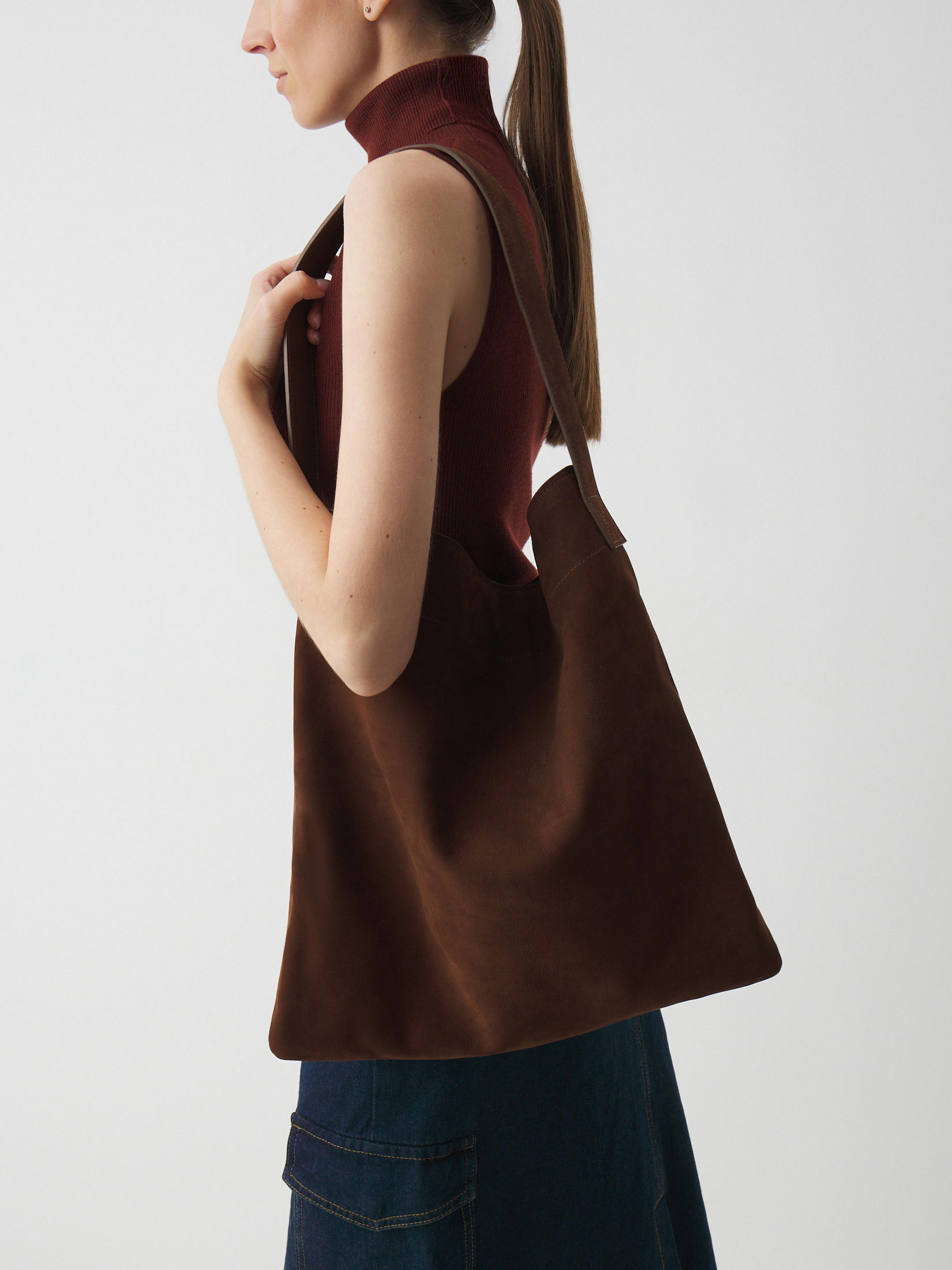 Женский шоппер MAISON DAVID 4645188, коричневый