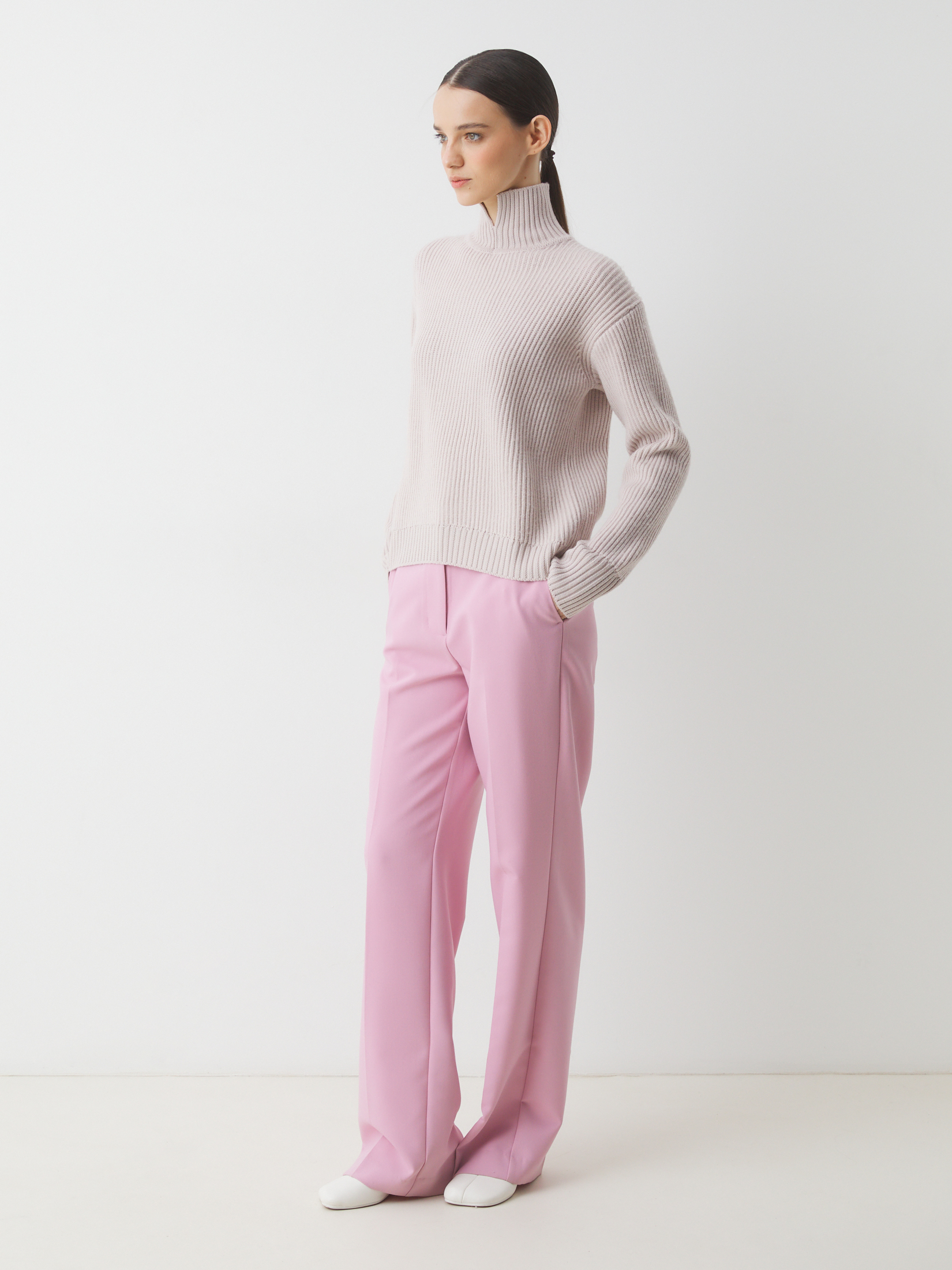 Женский свитер MAISON DAVID 4381839, бледно-розовый