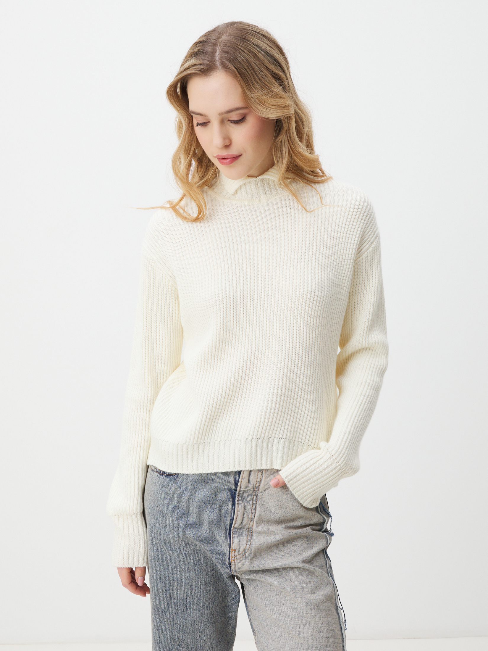 Женский свитер MAISON DAVID 4406490, молочно-белый