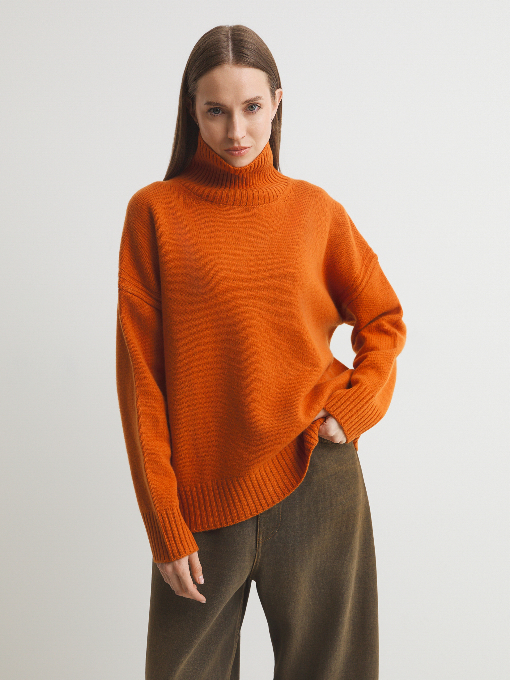 Женский свитер MAISON DAVID 4381743, темно-оранжевый