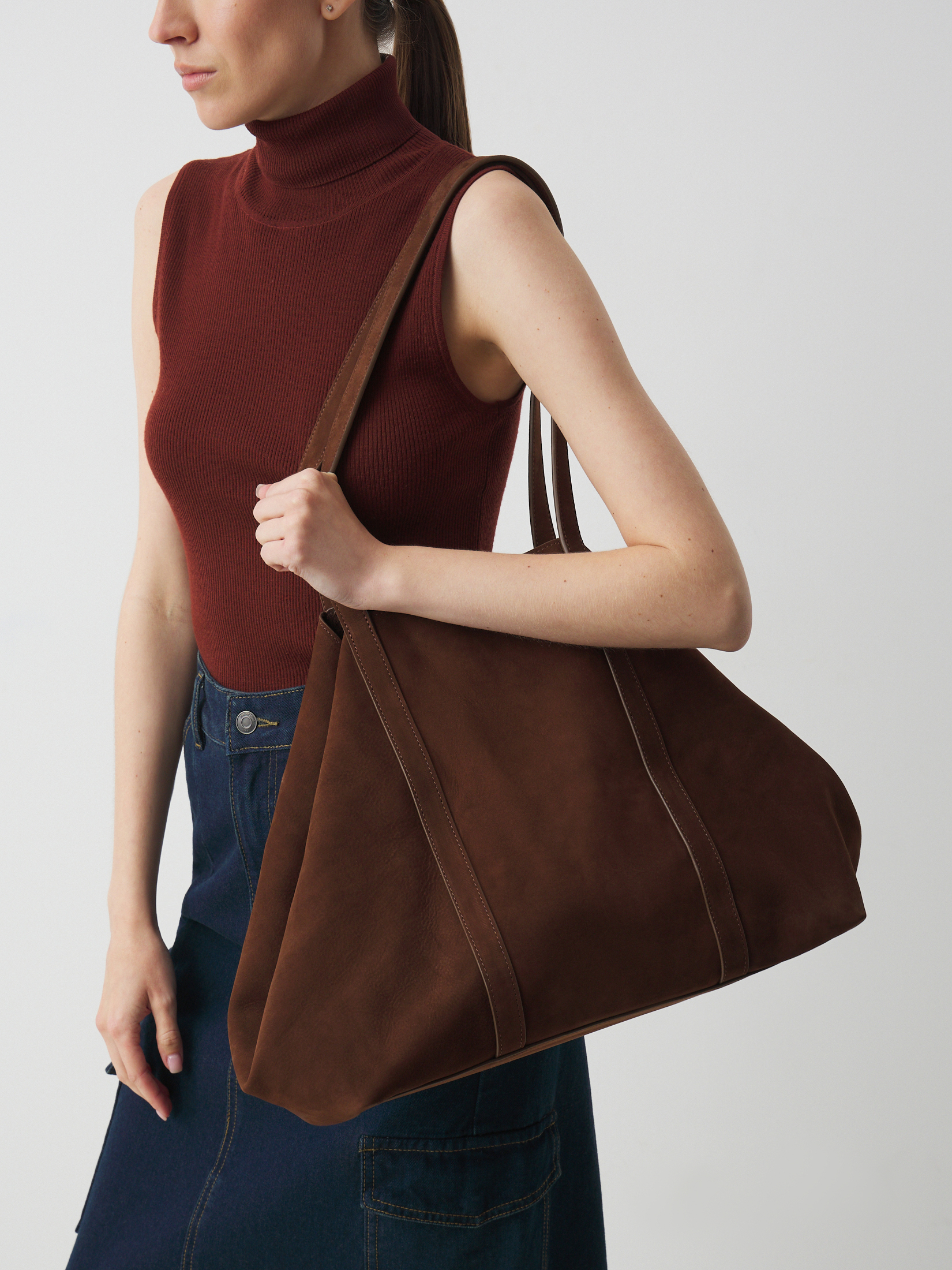 Женский шоппер MAISON DAVID 4661359, коричневый