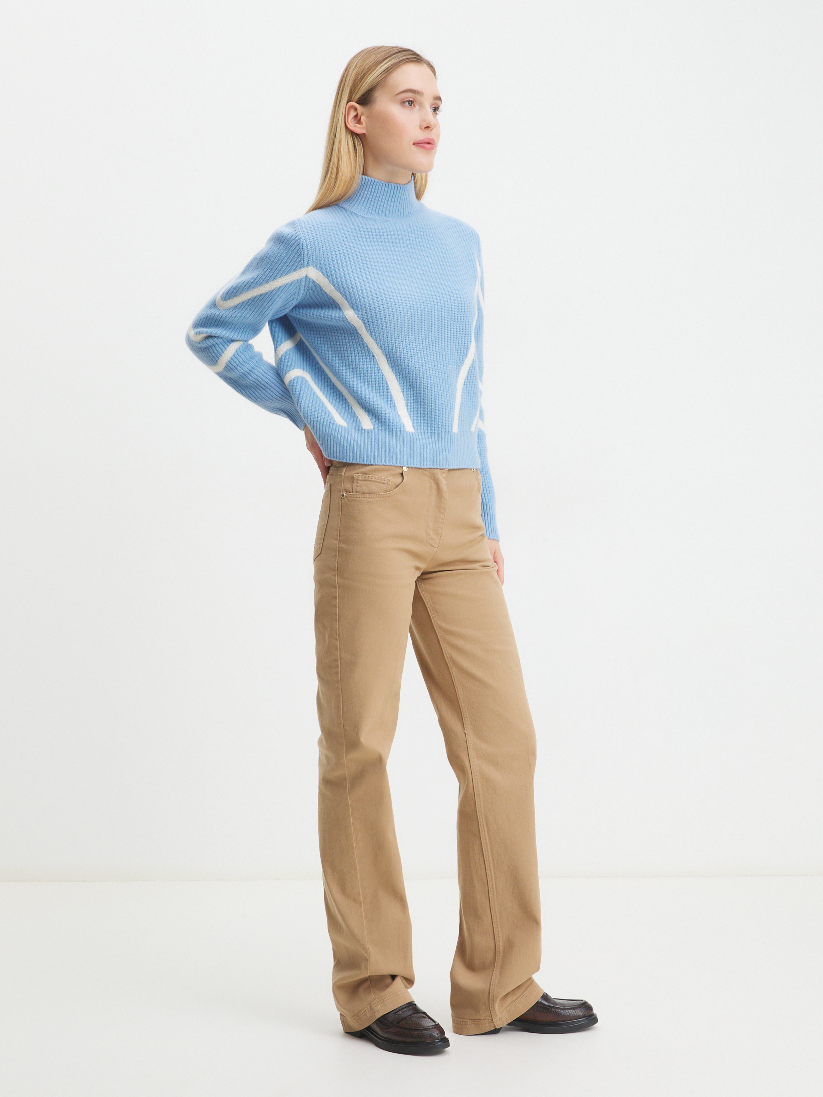 Женский свитер MAISON DAVID 3841782, голубой