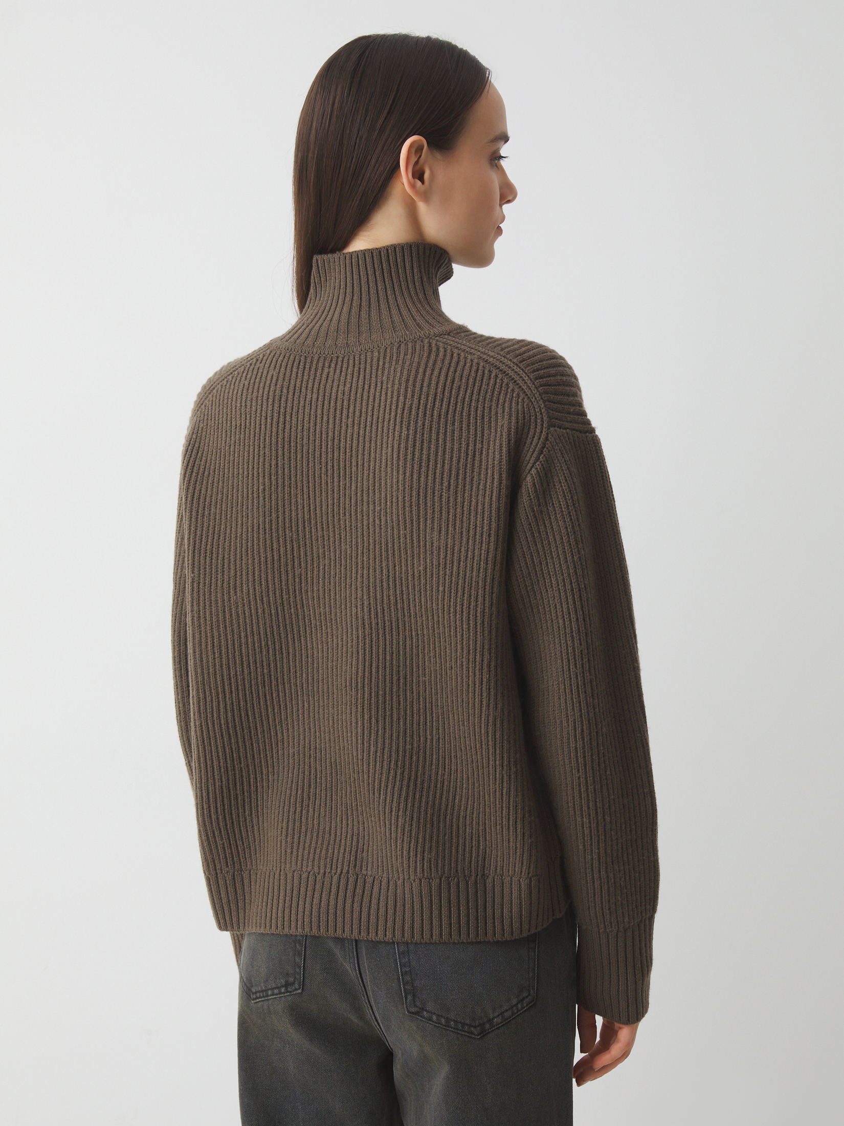 Женский свитер MAISON DAVID 4381894, зеленовато-коричневый