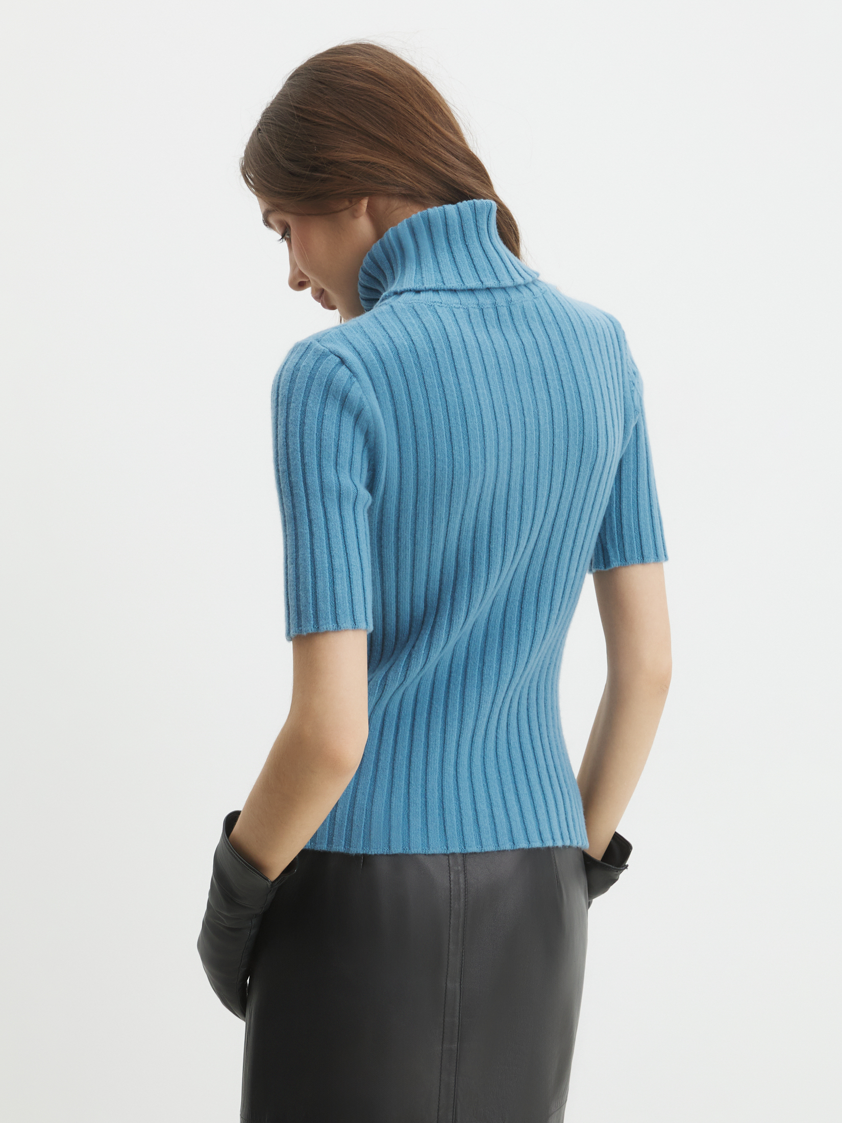 Женская водолазка MAISON DAVID 4450822, темно-голубой