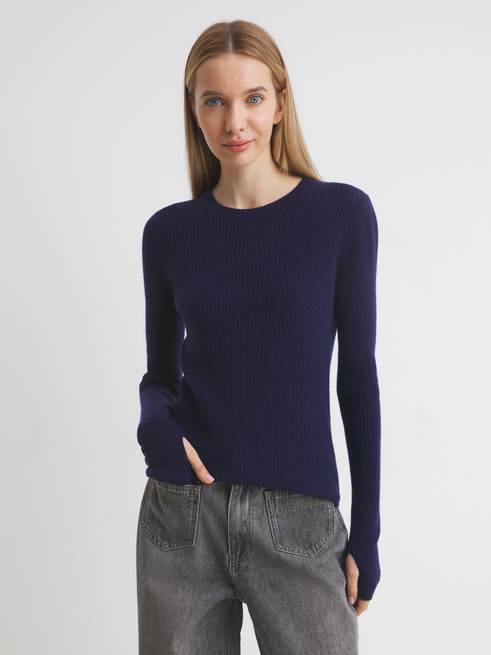 Женский джемпер MAISON DAVID 4536813, ночной синий