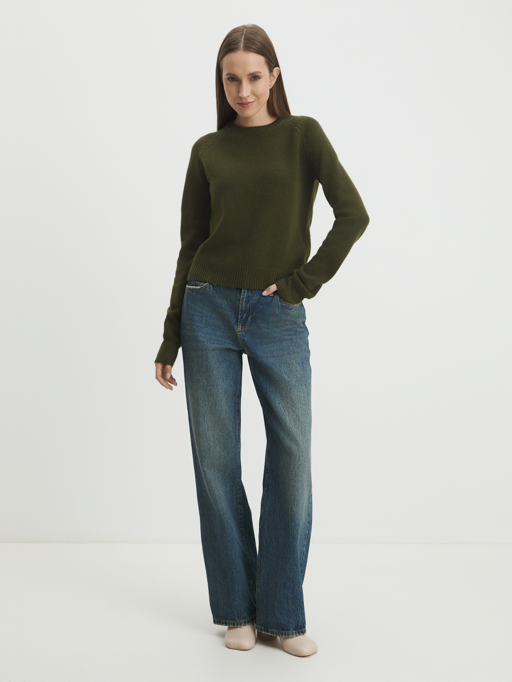 Женский джемпер MAISON DAVID 4406688, хаки