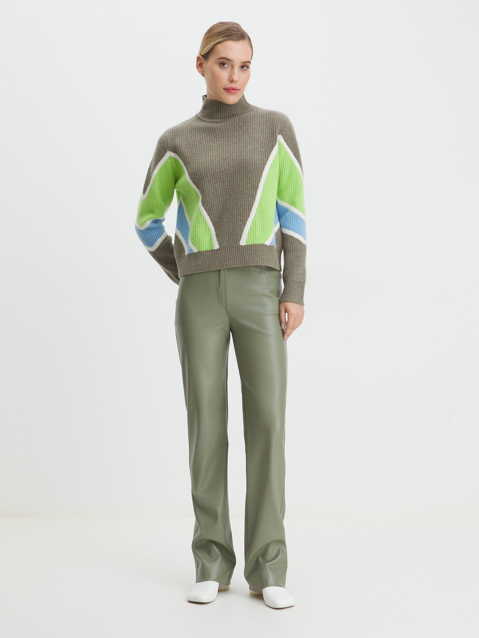 Женский свитер MAISON DAVID 3841772, хаки