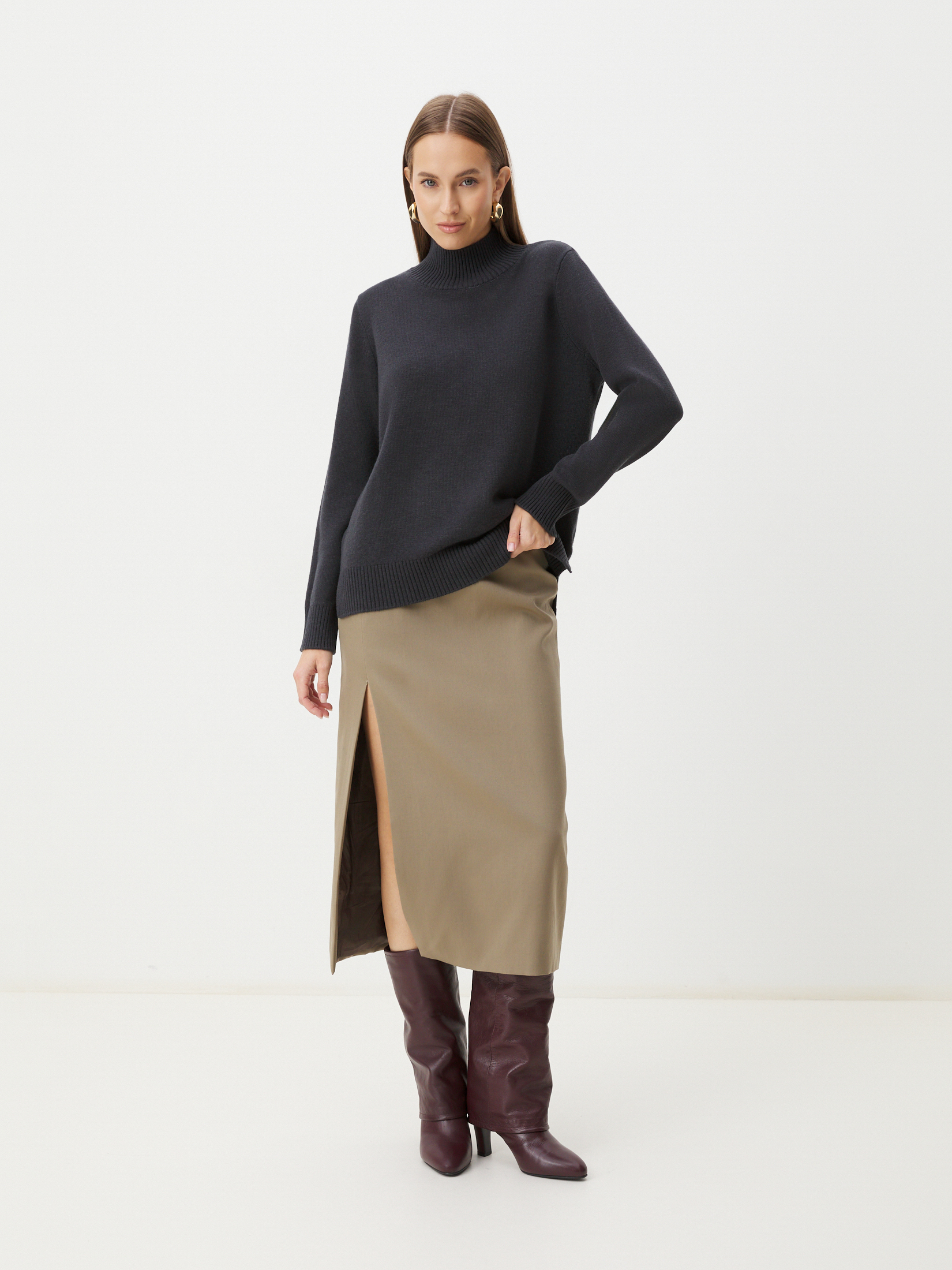 Женский свитер MAISON DAVID 4332178, темно-серый