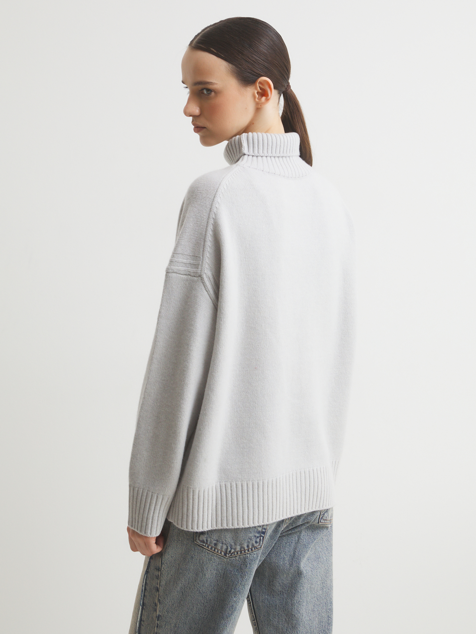 Женский свитер MAISON DAVID 4381733, бледно-серый