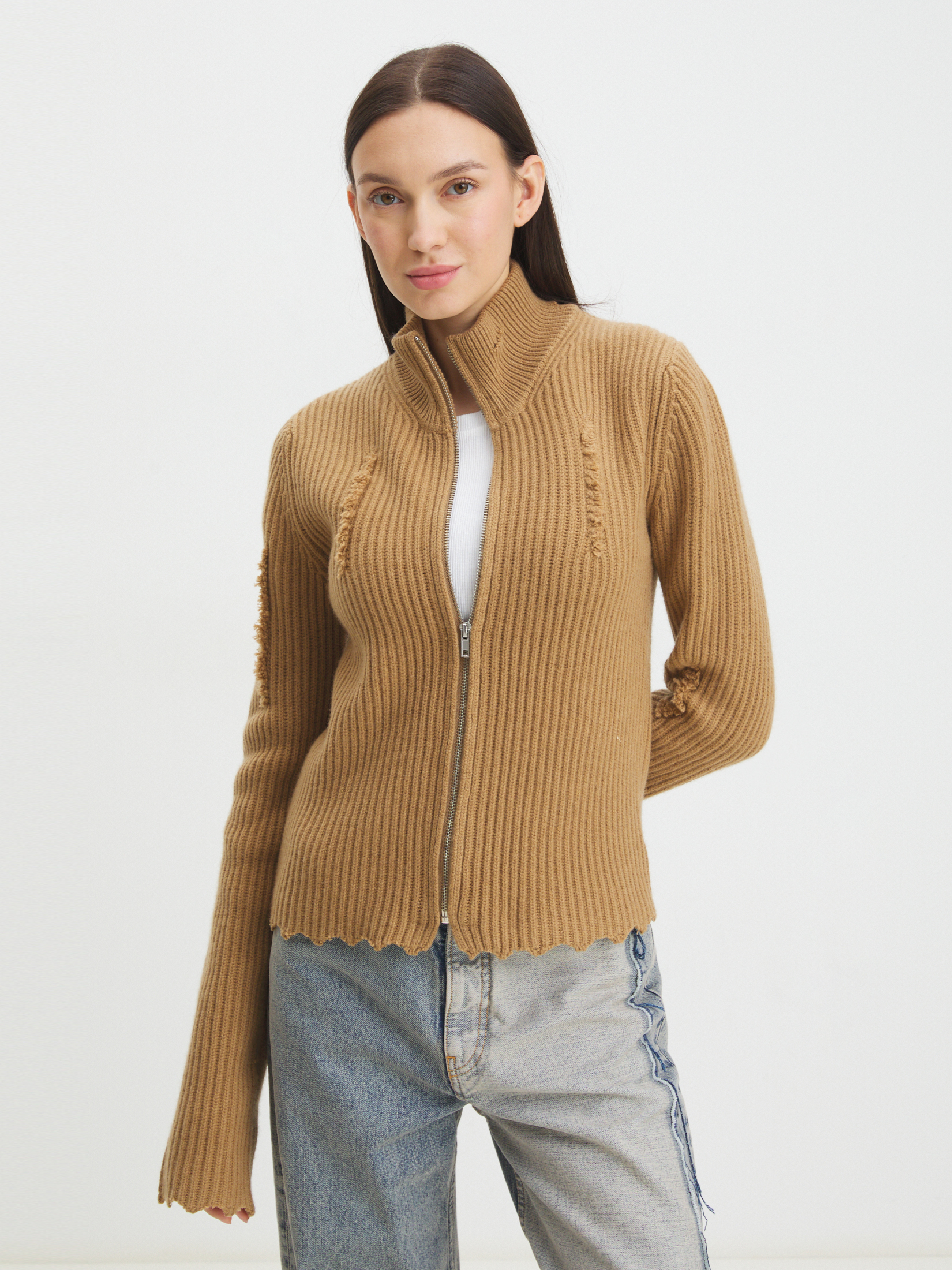 Женский кардиган MAISON DAVID 4351076, коричнево-бежевый