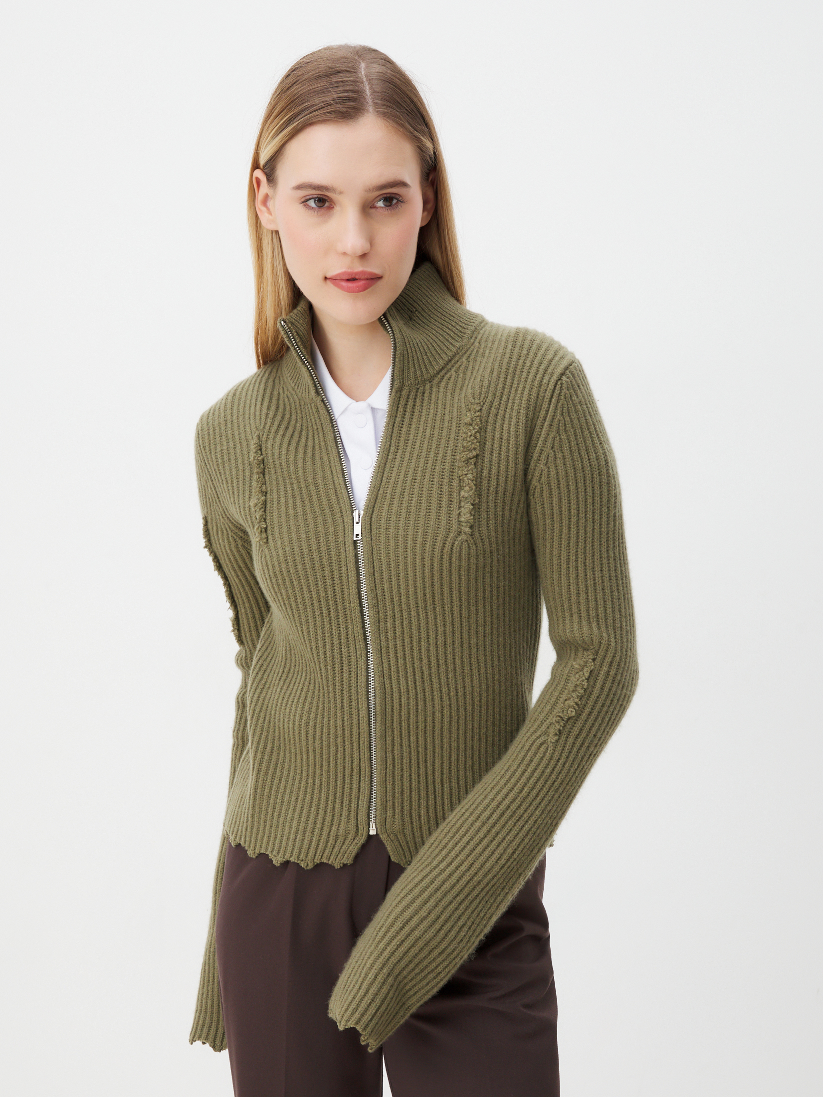 Женский кардиган MAISON DAVID 4351125, коричневато-зеленый