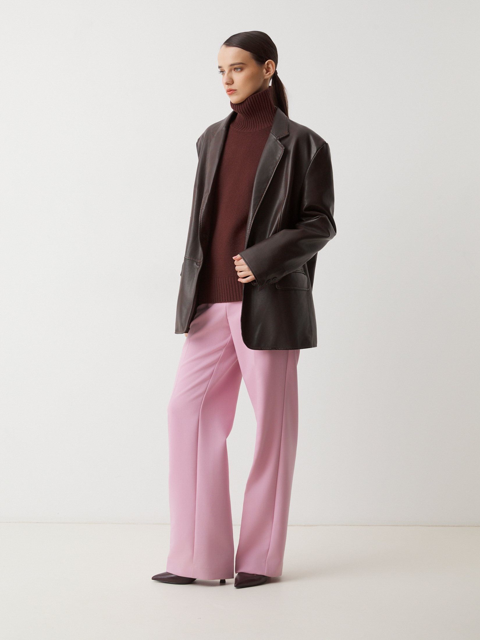 Женский свитер MAISON DAVID 4381773, каштановый