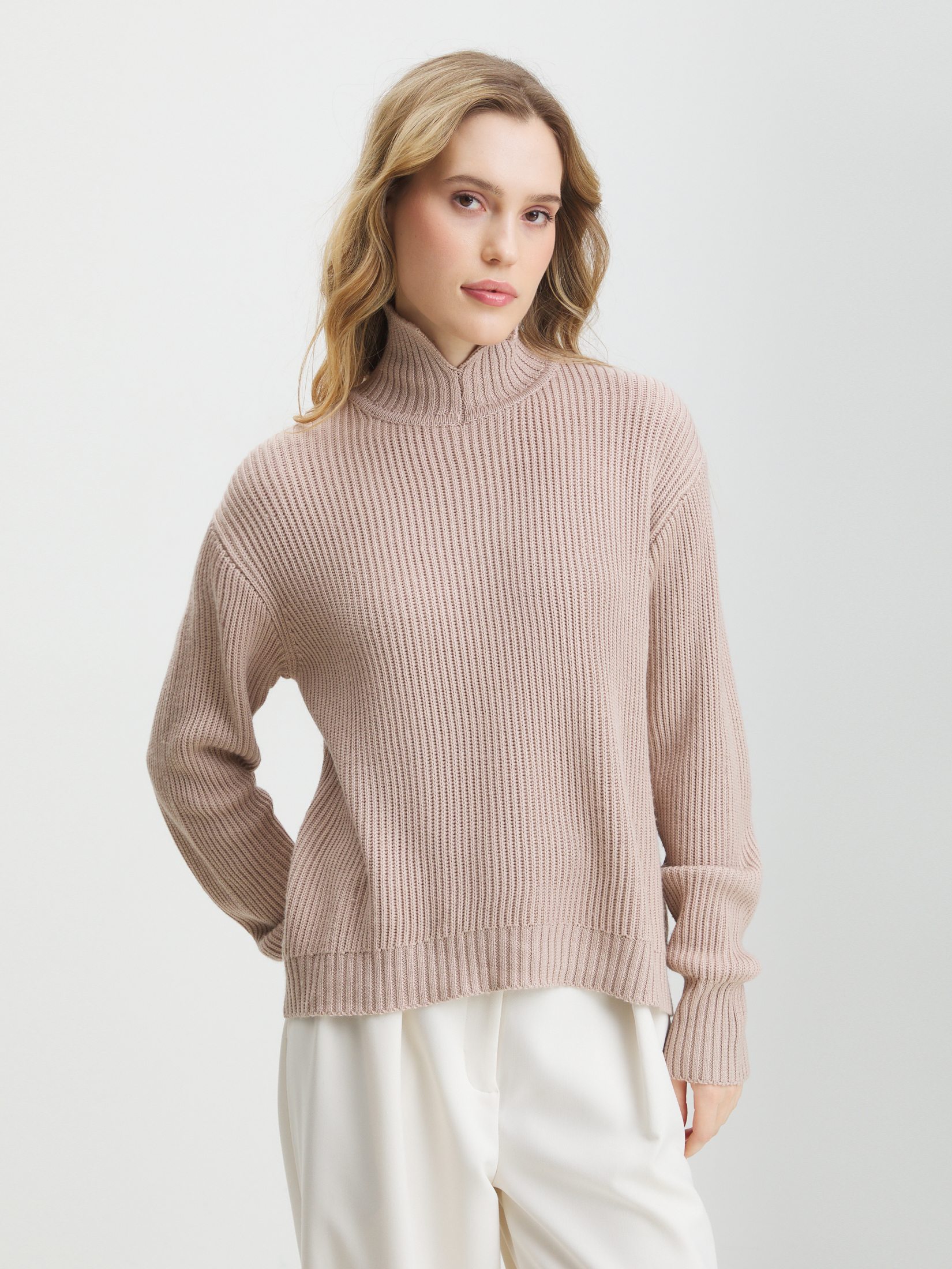 Женский свитер MAISON DAVID 4406497, розовато-бежевый