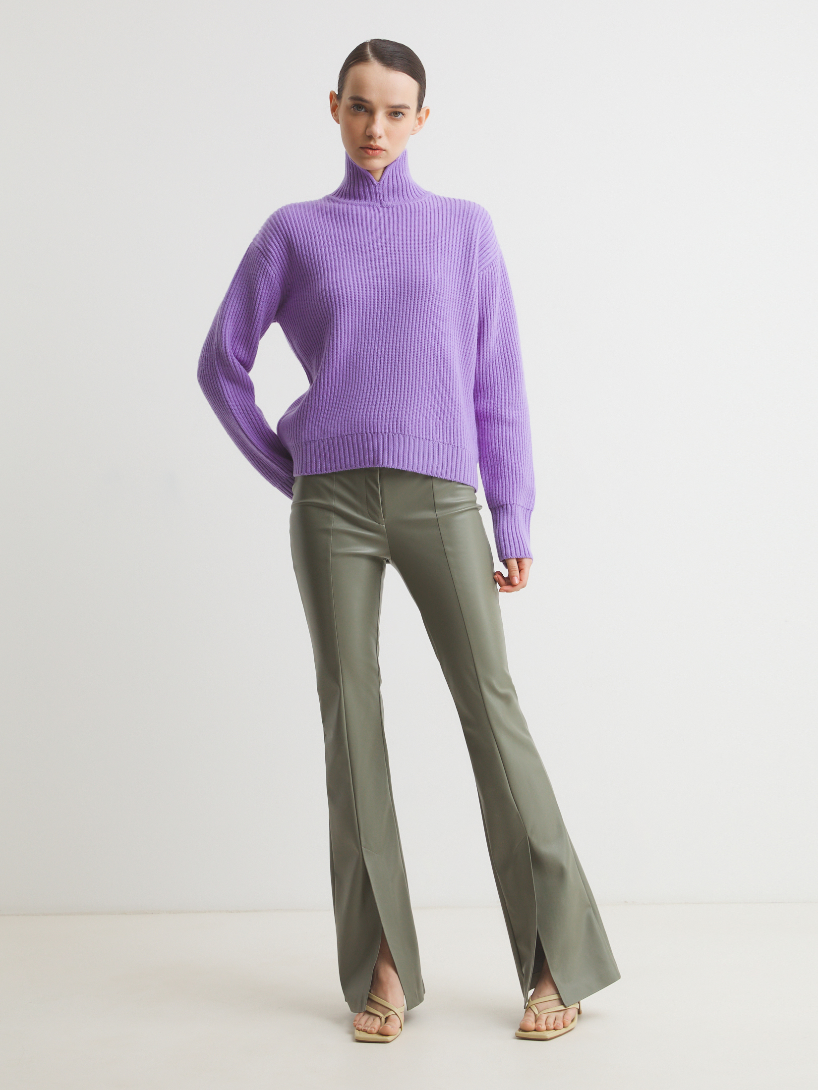 Женский свитер MAISON DAVID 4381874, сиреневый