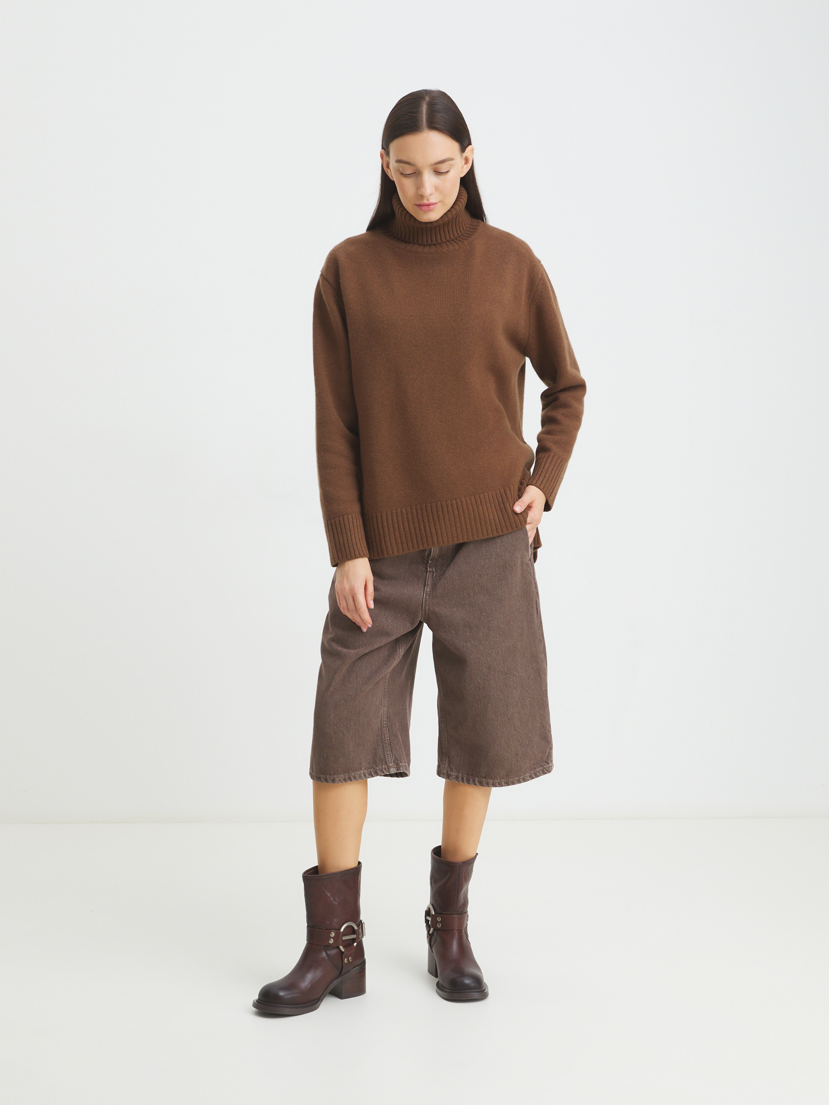 Женский свитер MAISON DAVID 4309285, коричневый