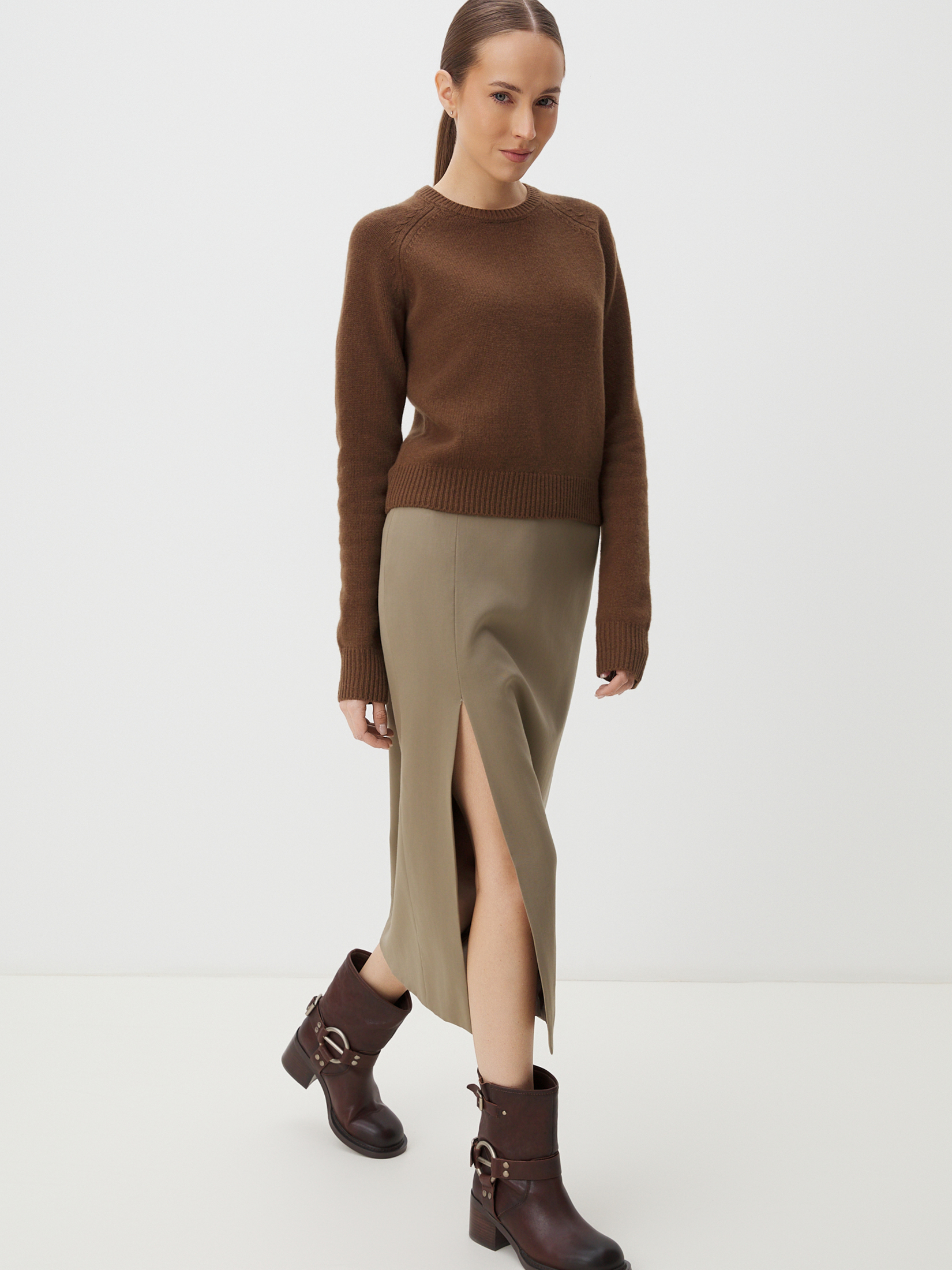 Женский джемпер MAISON DAVID 4406709, коричневый