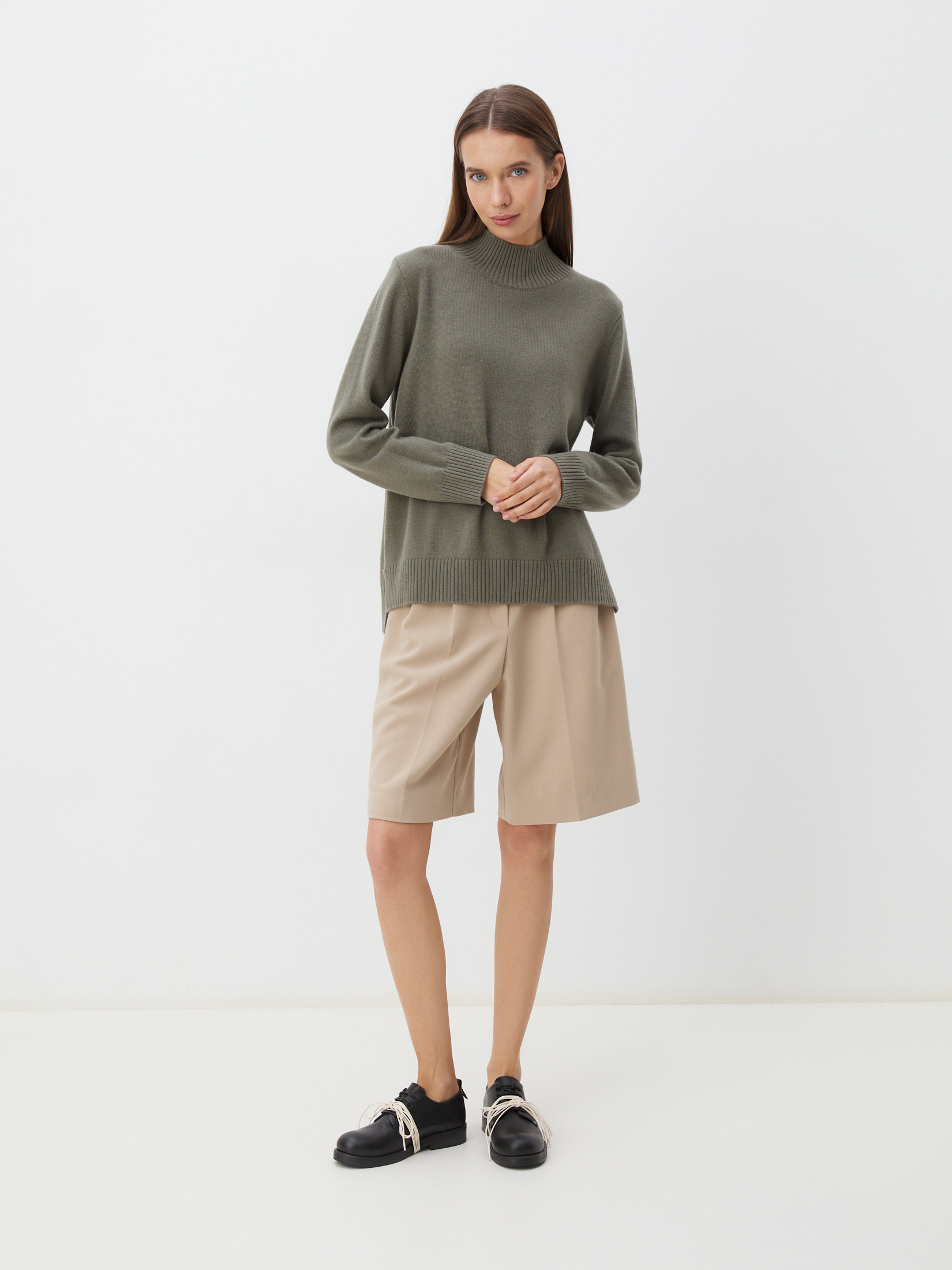 Женский свитер MAISON DAVID 4332199, серо-зеленый