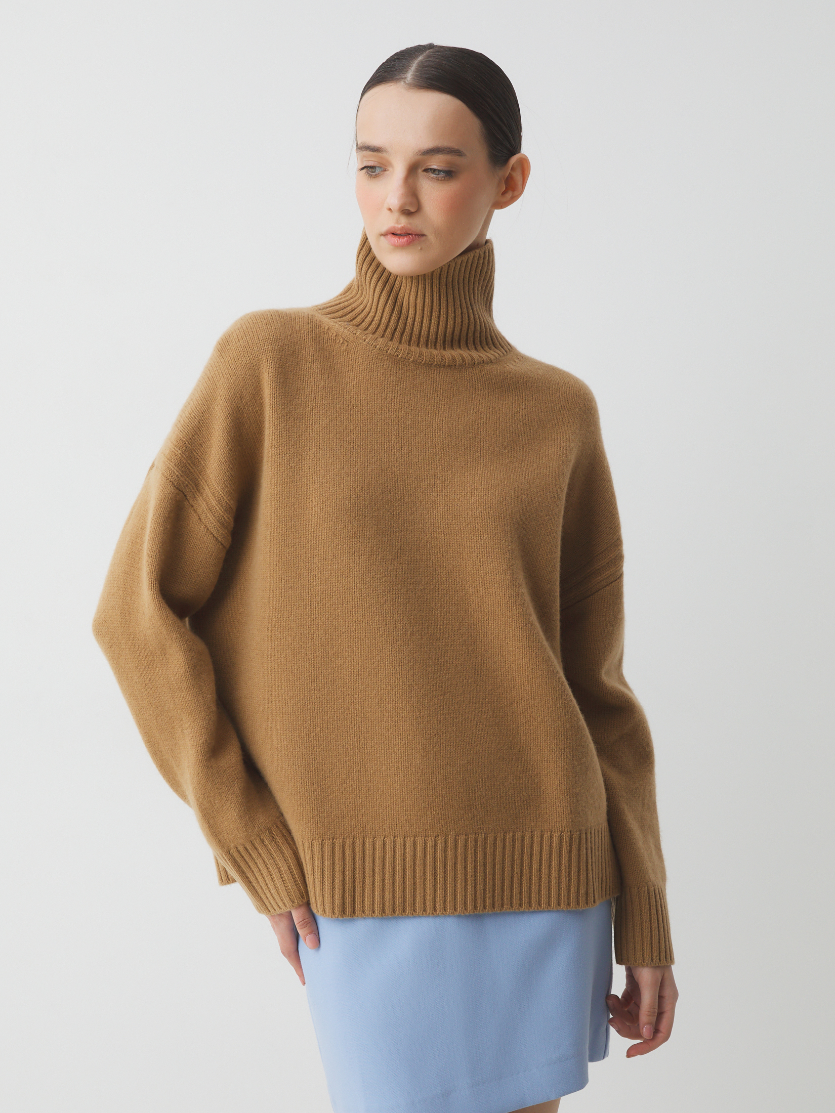 Женский свитер MAISON DAVID 4381783, бежево-коричневый