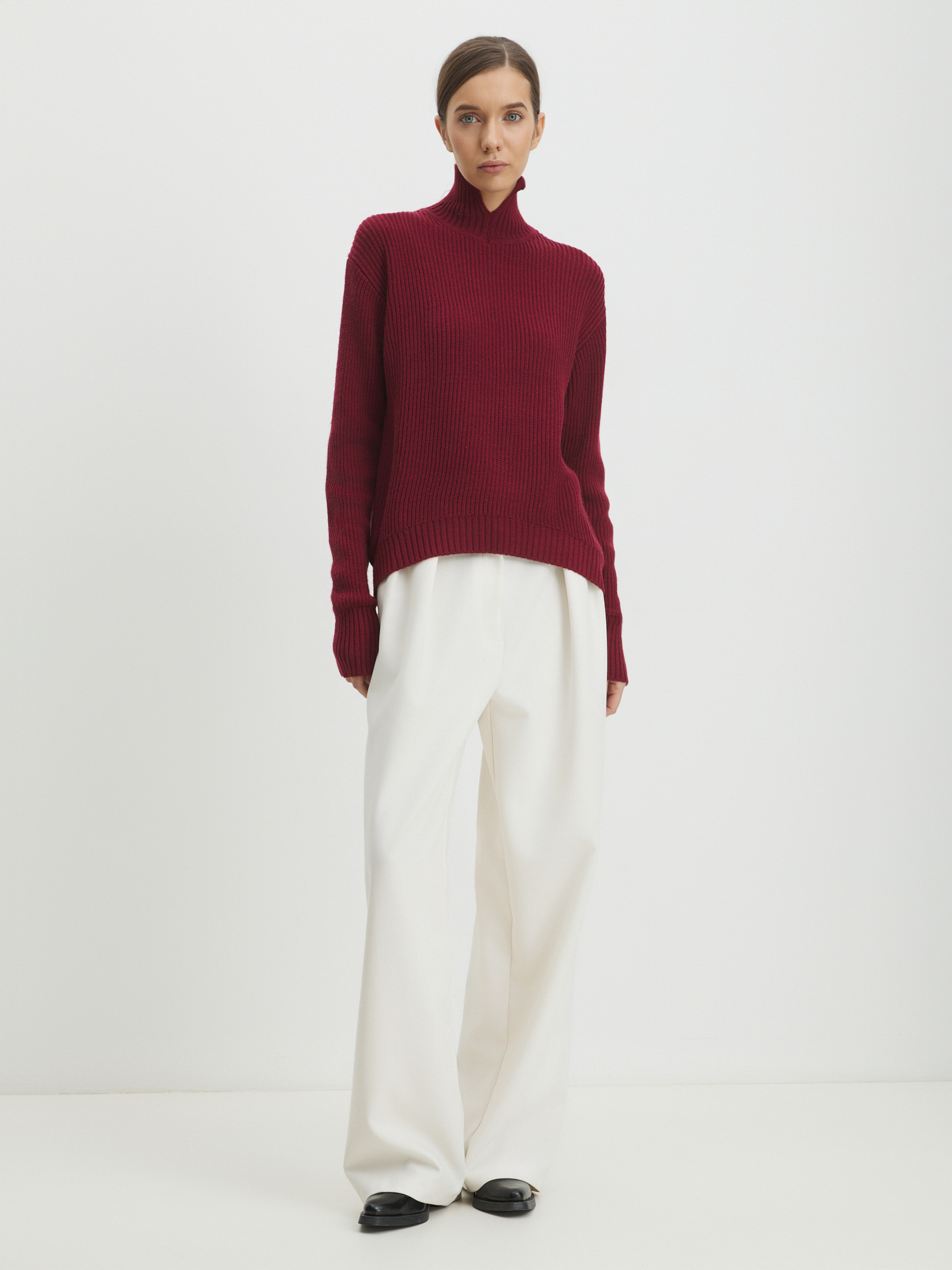 Женский свитер MAISON DAVID 4406511, бордовый