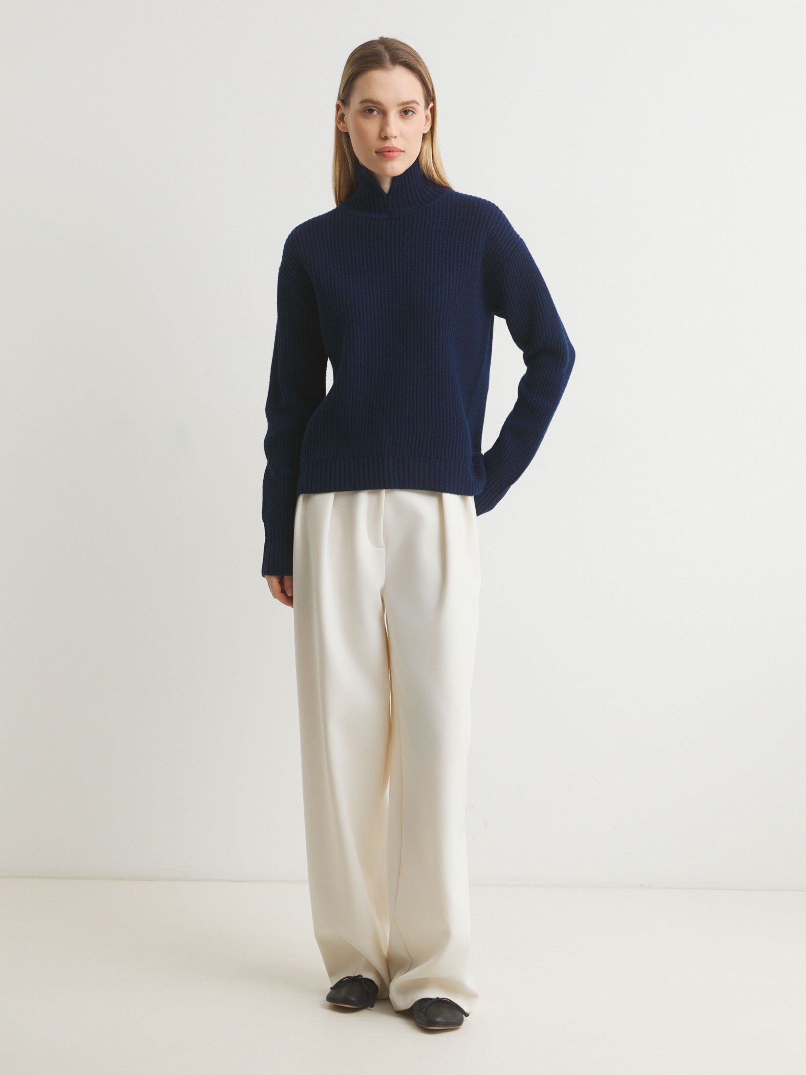 Женский свитер MAISON DAVID 4381899, темно-синий