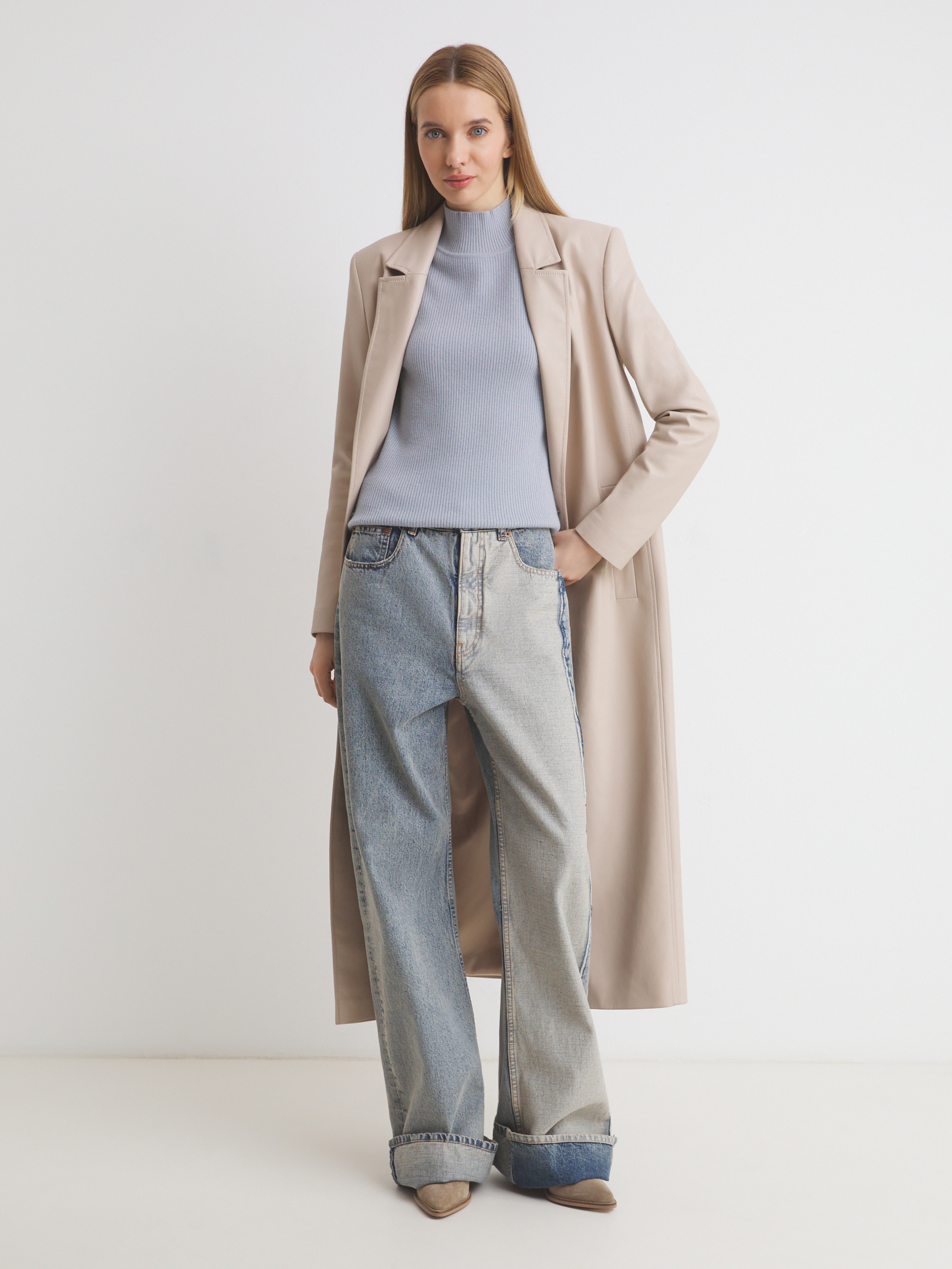 Женский джемпер MAISON DAVID 4400605, серо-голубой