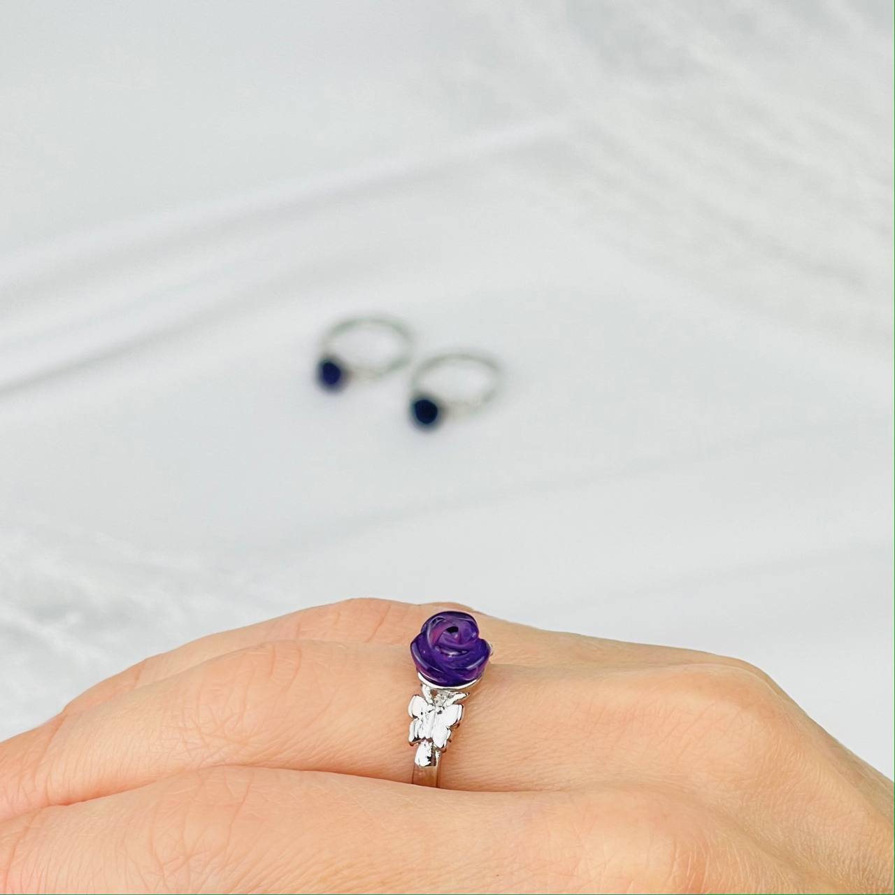 Радуга Самоцветов Кольцо регулируемое из Аметиста