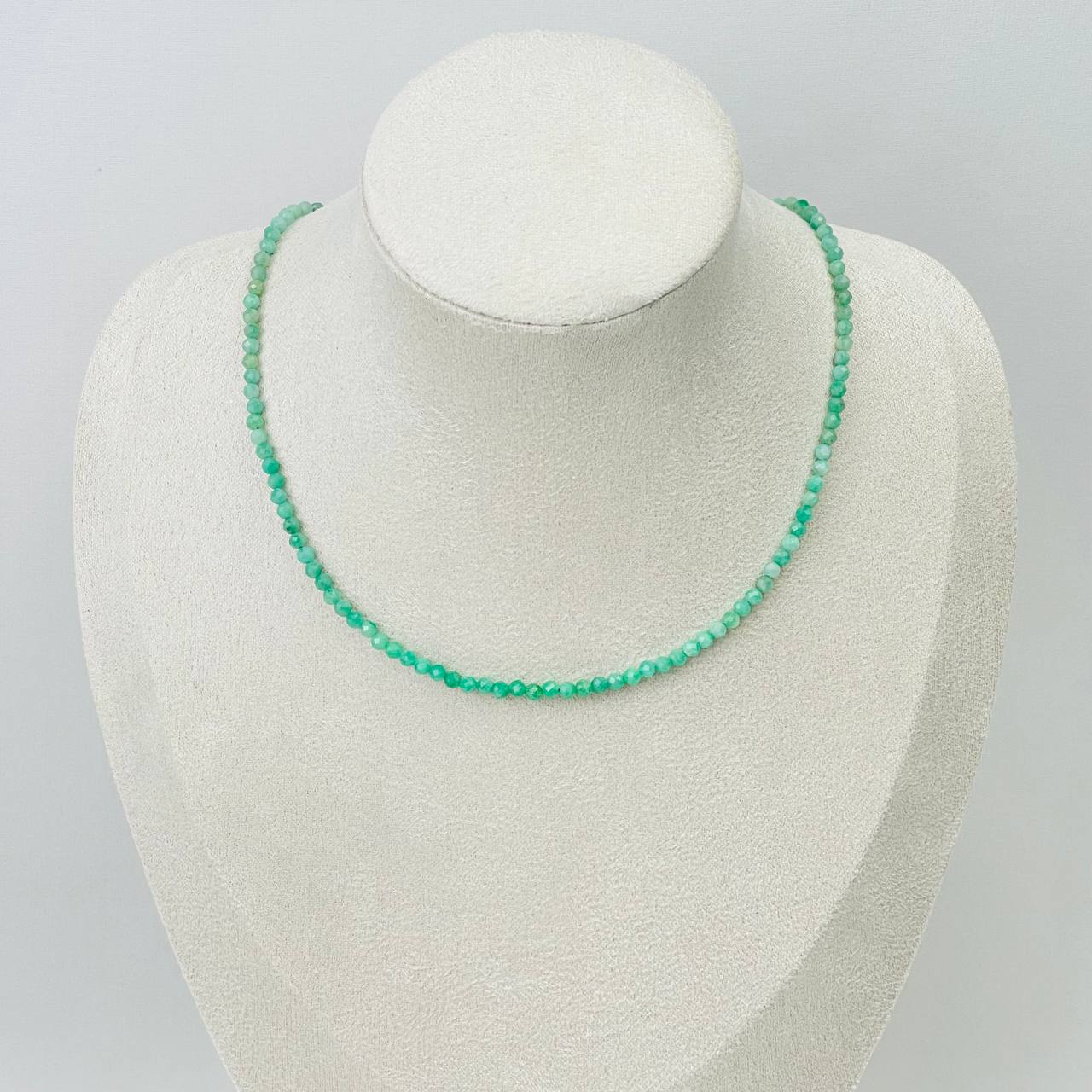 Радуга Самоцветов Колье из зеленого Берилла (Изумруд)