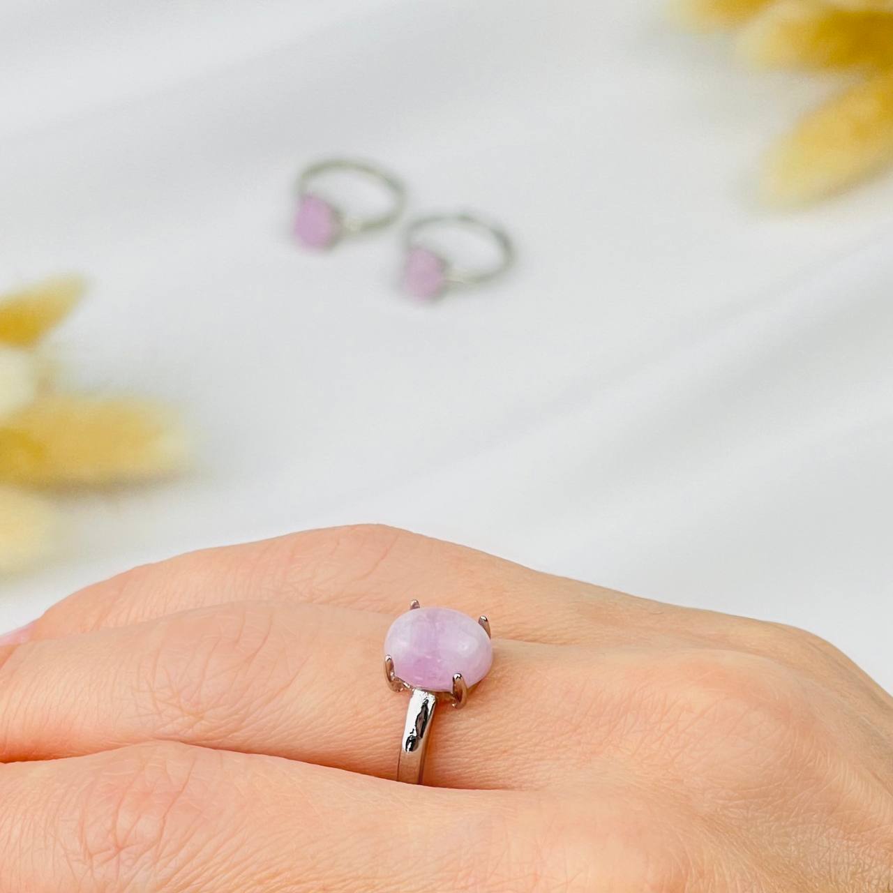 Радуга Самоцветов Кольцо регулируемое из Кунцита