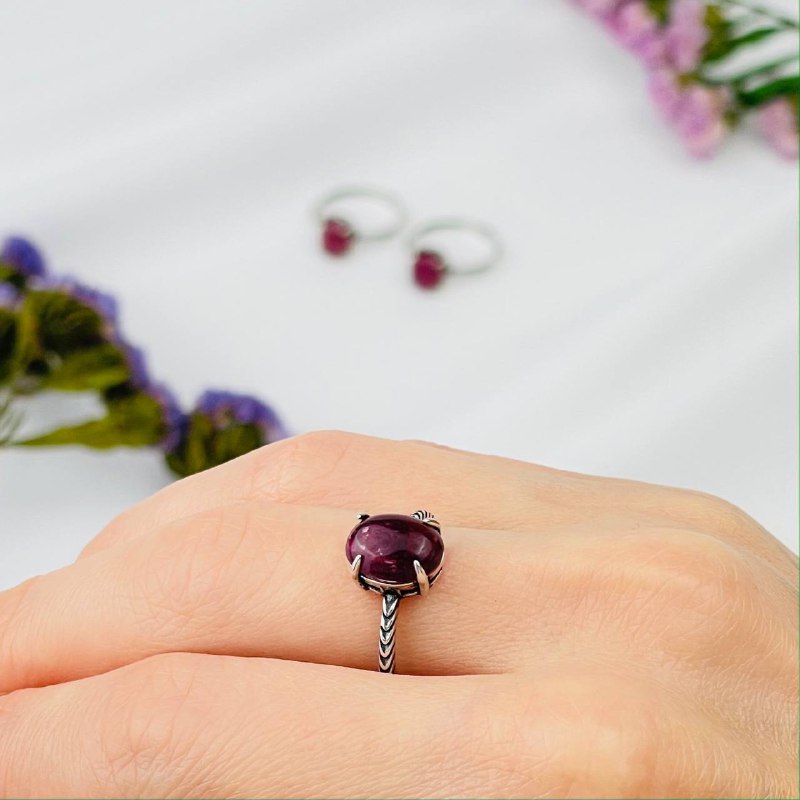 Радуга Самоцветов Кольцо регулируемое из Турмалина