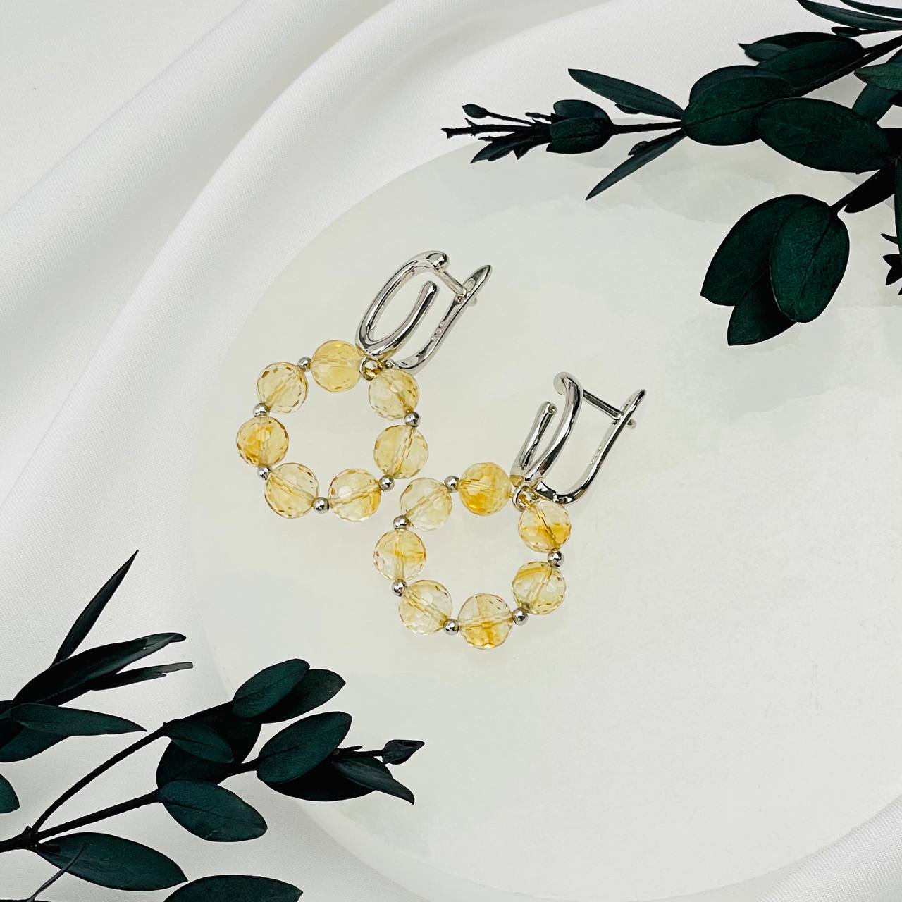 Радуга Самоцветов Серьги из Цитрина